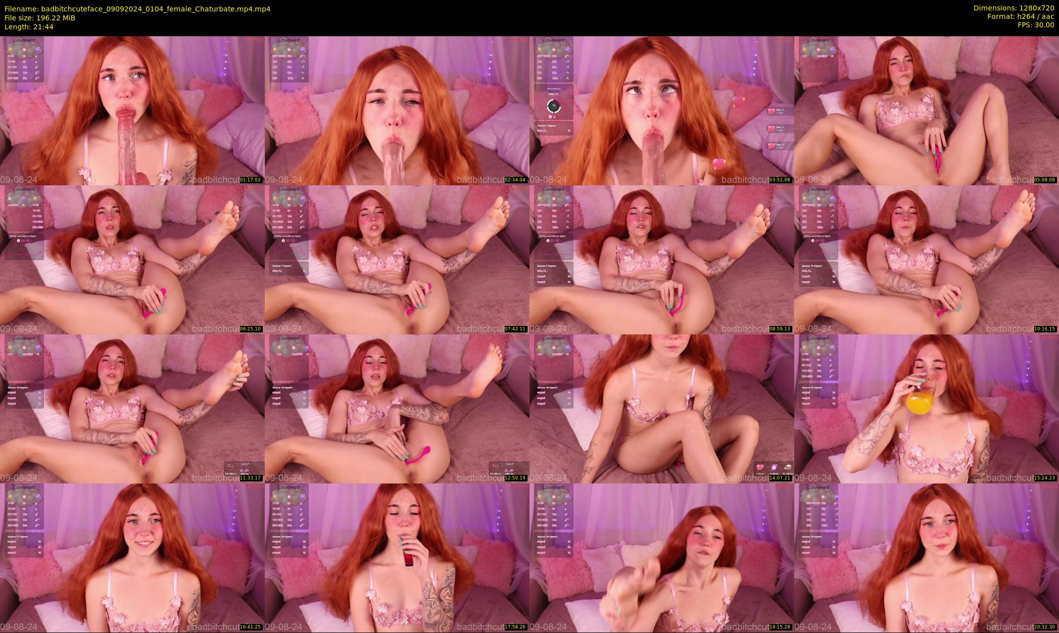 badbitchcuteface — 22 minute Chaturbate female cam show recording, 720p, Sep 9, 2024
