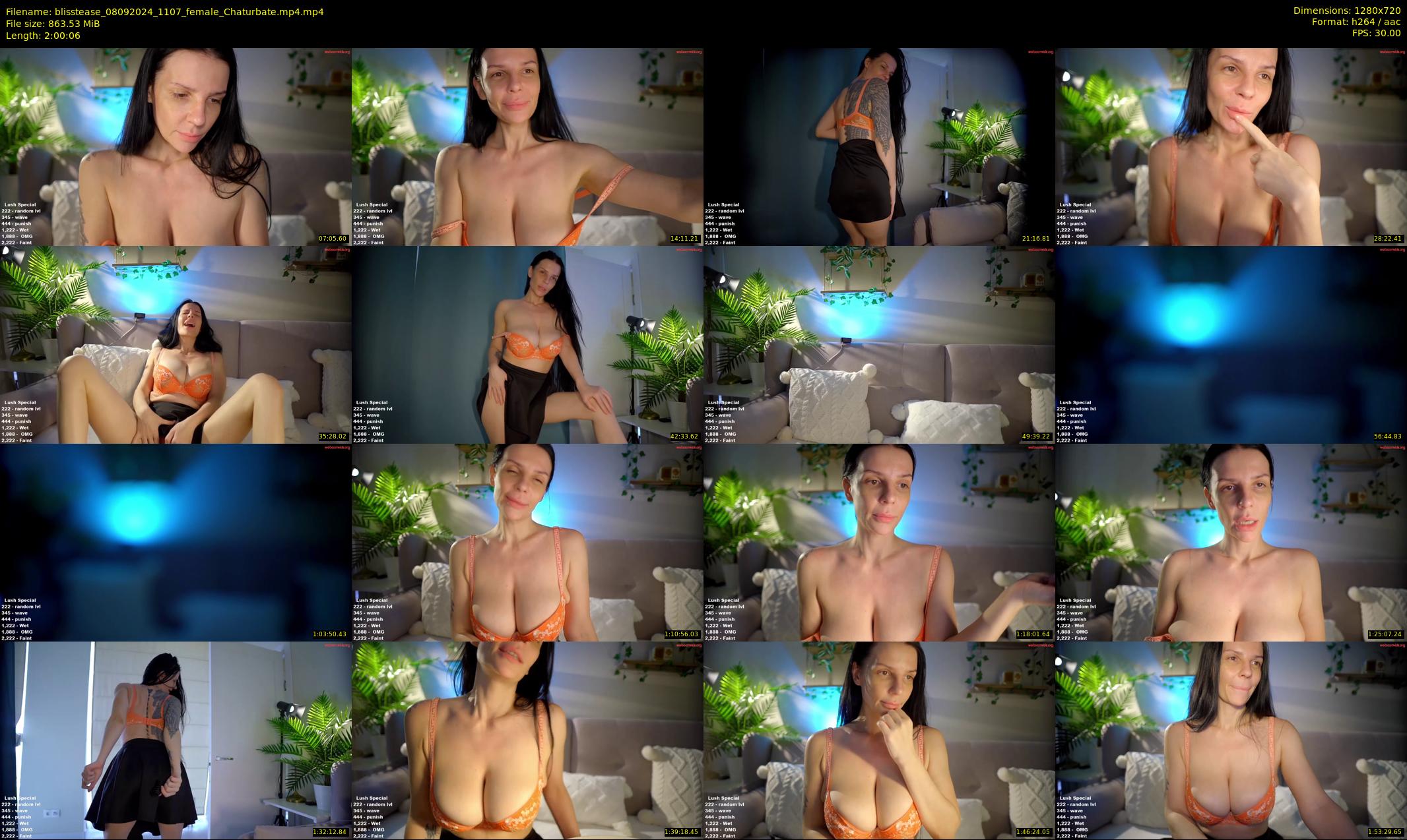 blisstease — 121 minute Chaturbate female cam show recording, 720p, Sep 8, 2024