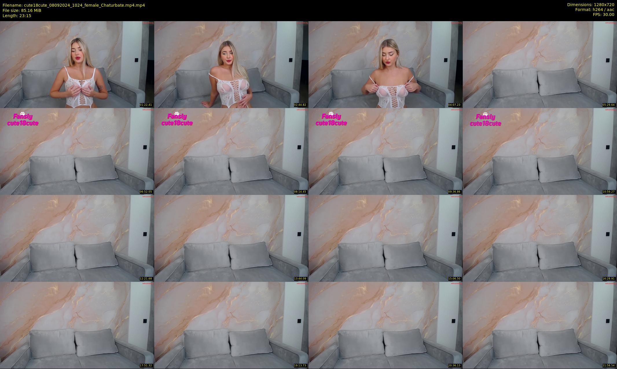 cute18cute — 24 minute Chaturbate female cam show recording, 720p, Sep 8, 2024