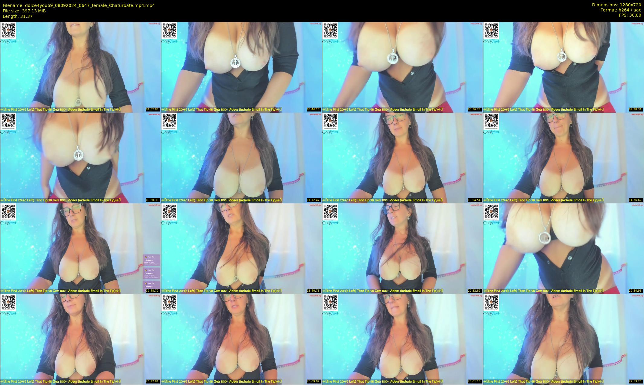 dolce4you69 — 32 minute Chaturbate female cam show recording, 720p, Sep 8, 2024
