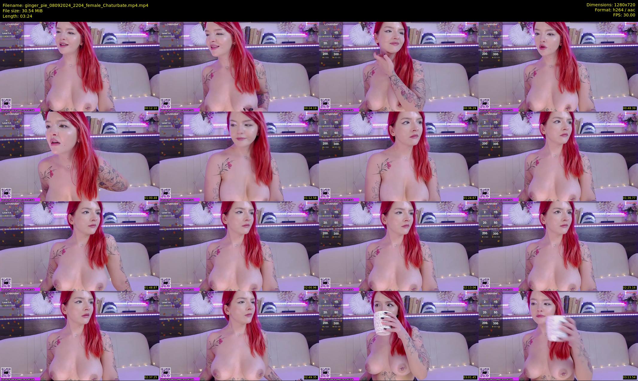 ginger_pie — 4 minute Chaturbate female cam show recording, 720p, Sep 8, 2024
