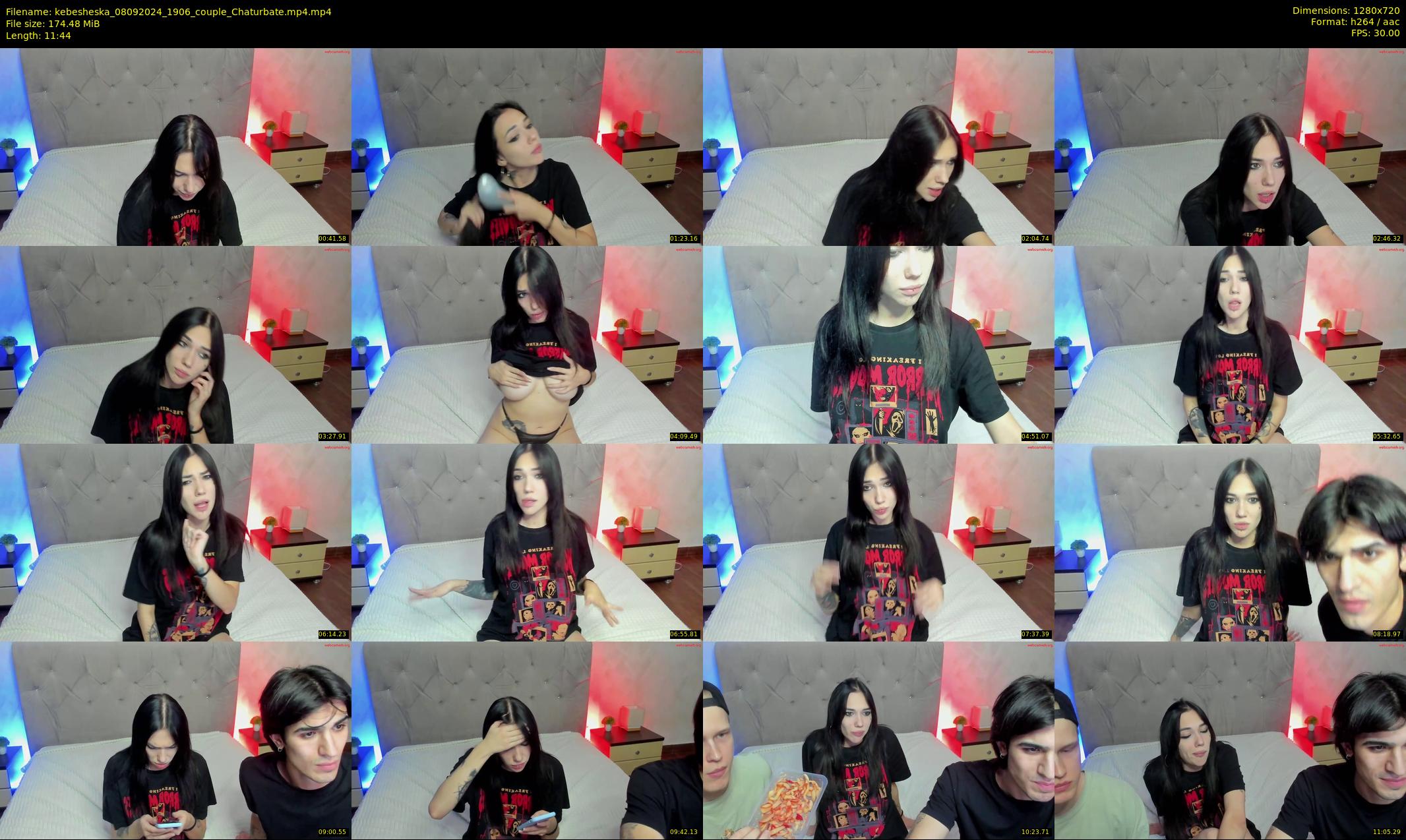 kebesheska — 12 minute Chaturbate couple cam show recording, 720p, Sep 8, 2024