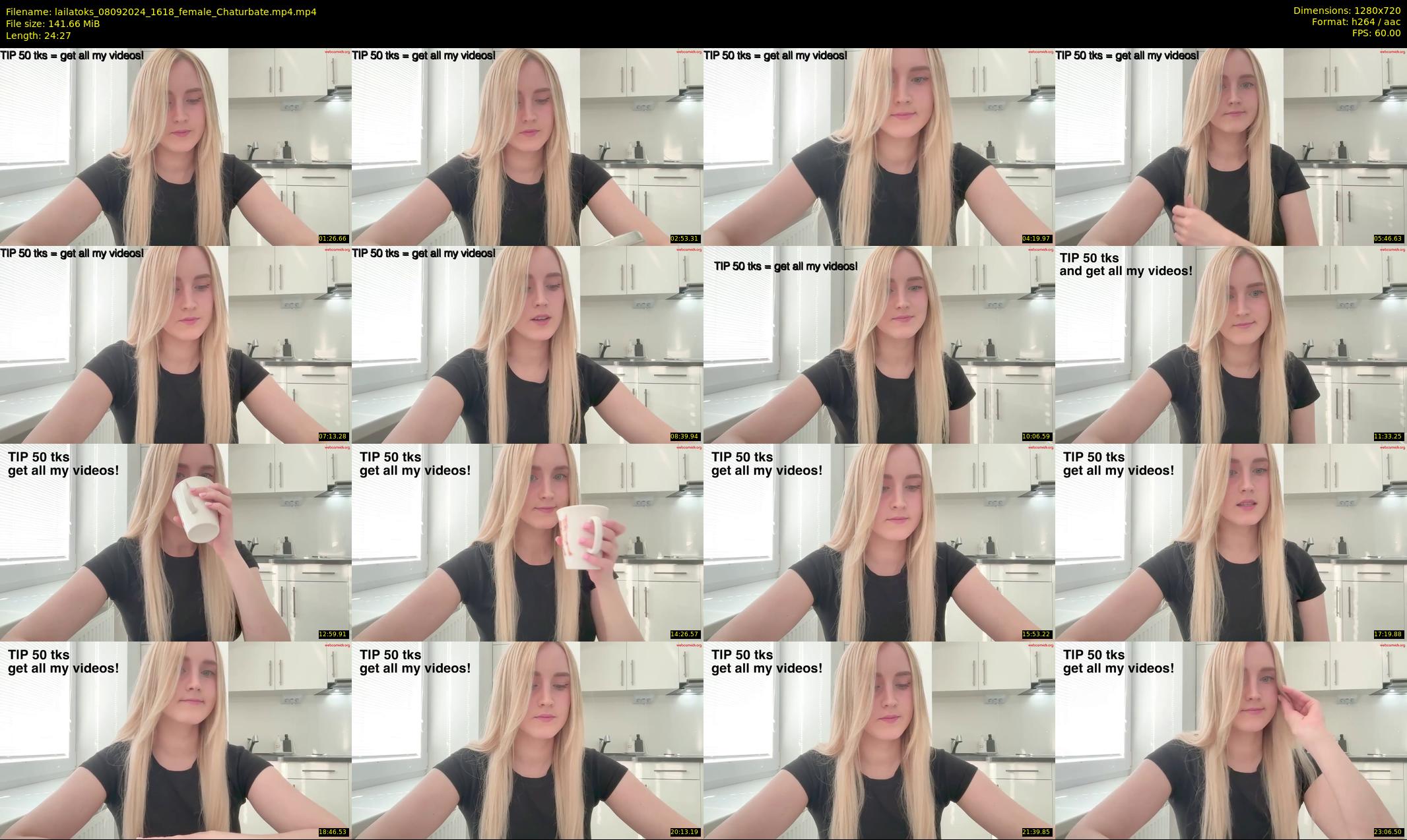 lailatoks — 25 minute Chaturbate female cam show recording, 720p, Sep 8, 2024