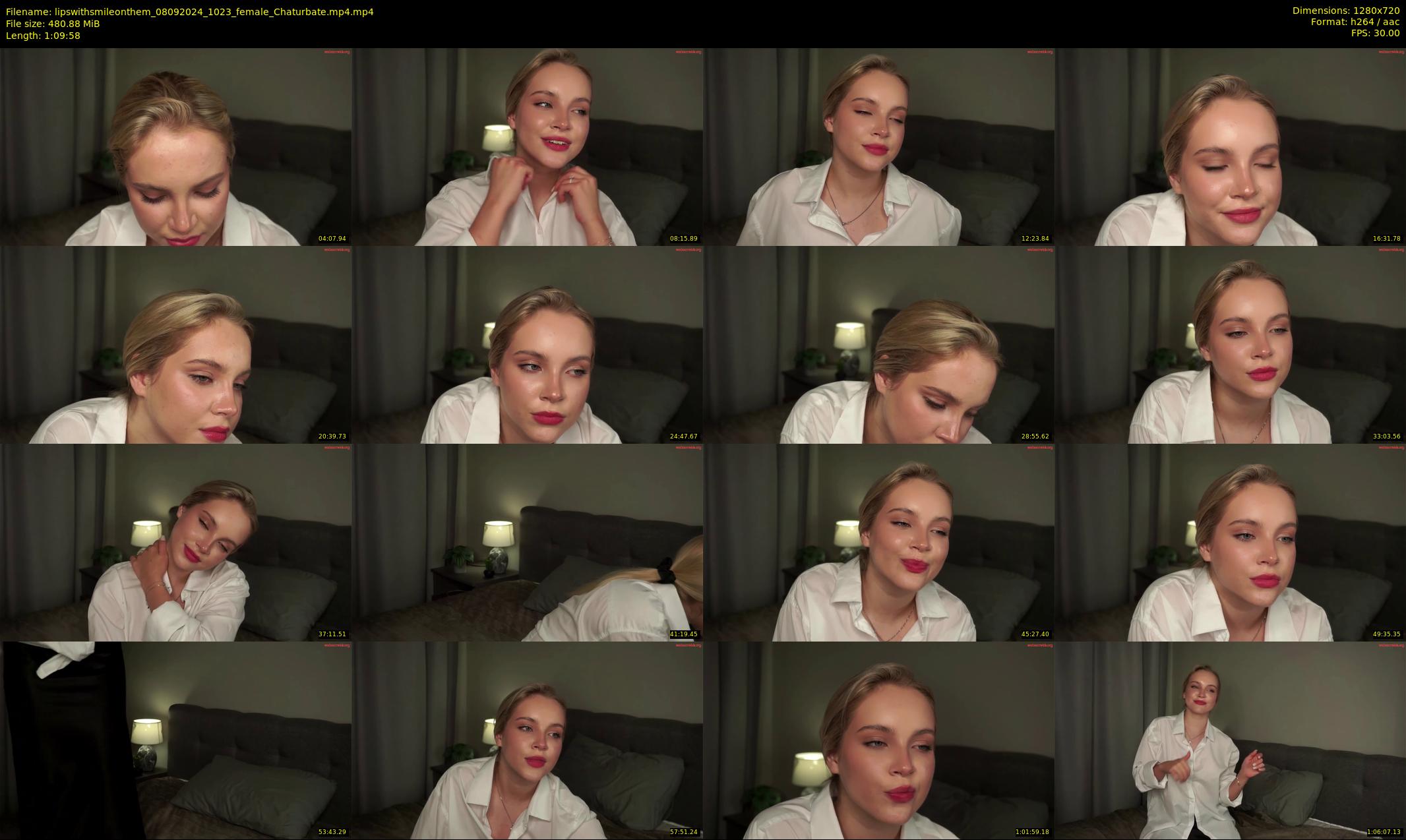 lipswithsmileonthem — 70 minute Chaturbate female cam show recording, 720p, Sep 8, 2024