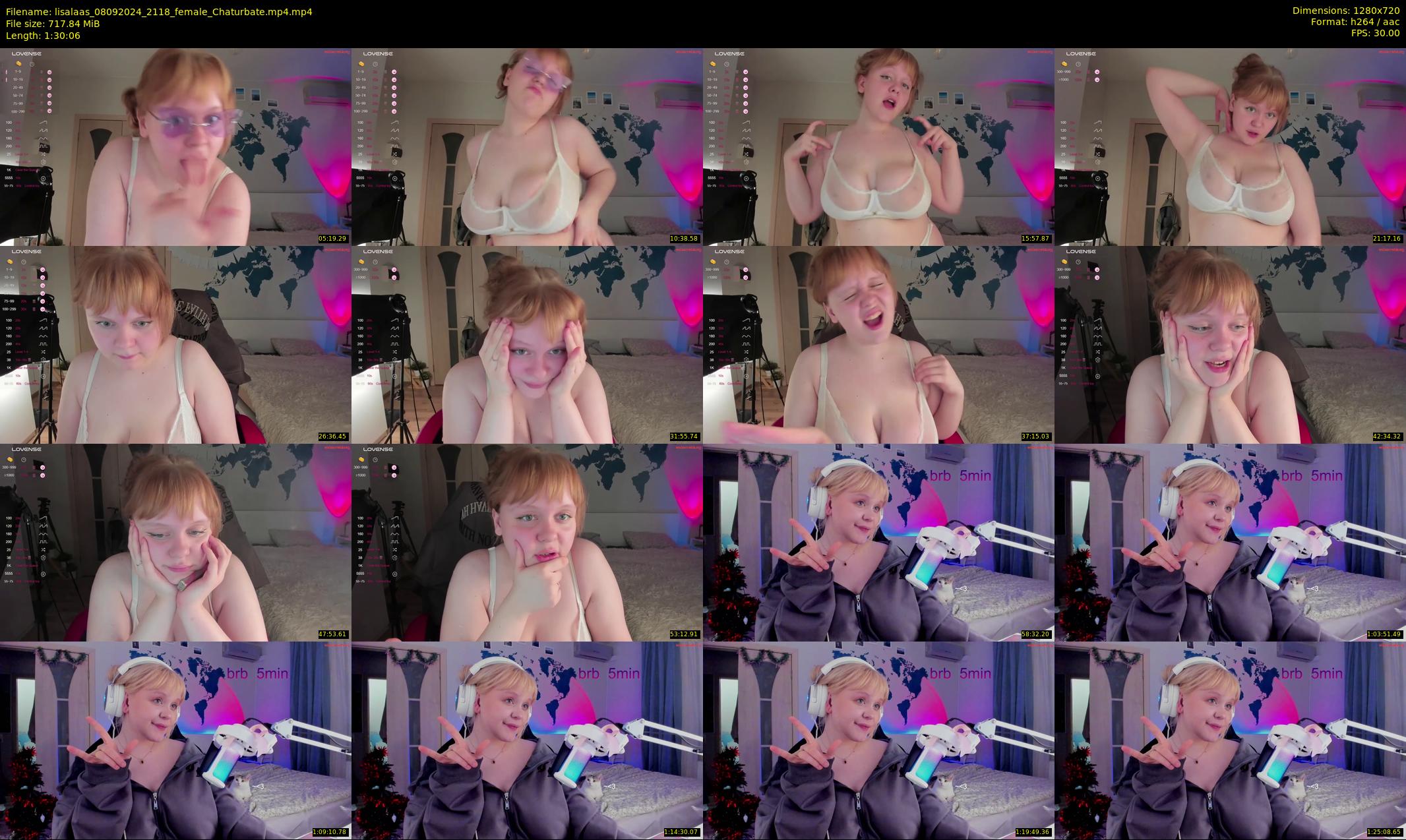 lisalaas — 91 minute Chaturbate female cam show recording, 720p, Sep 8, 2024