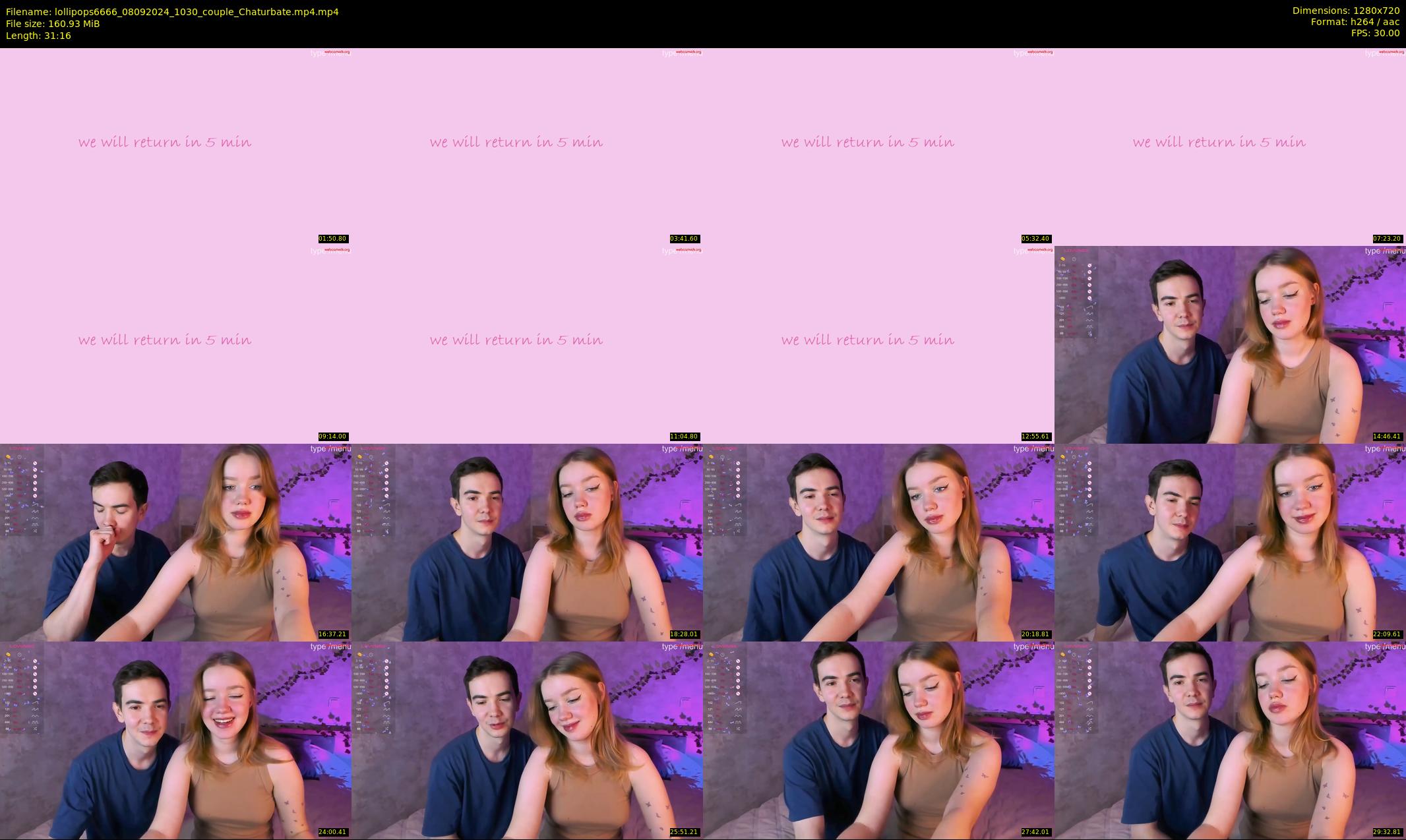 lollipops6666 — 32 minute Chaturbate couple cam show recording, 720p, Sep 8, 2024
