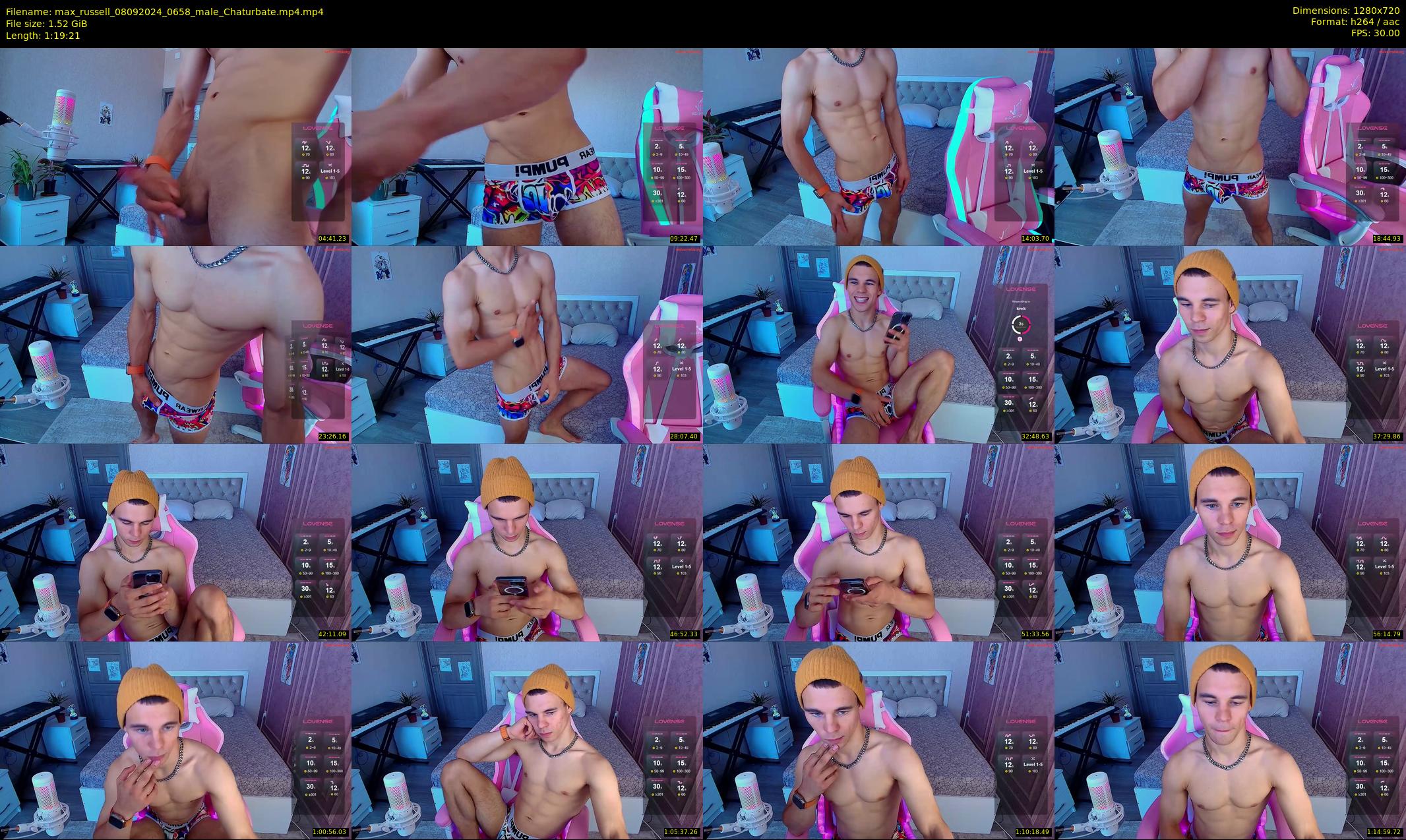 max_russell — 80 minute Chaturbate male cam show recording, 720p, Sep 8, 2024