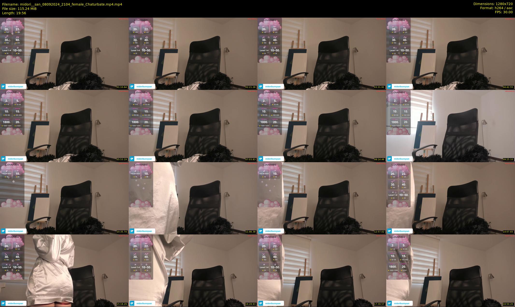 midori__san — 20 minute Chaturbate female cam show recording, 720p, Sep 8, 2024