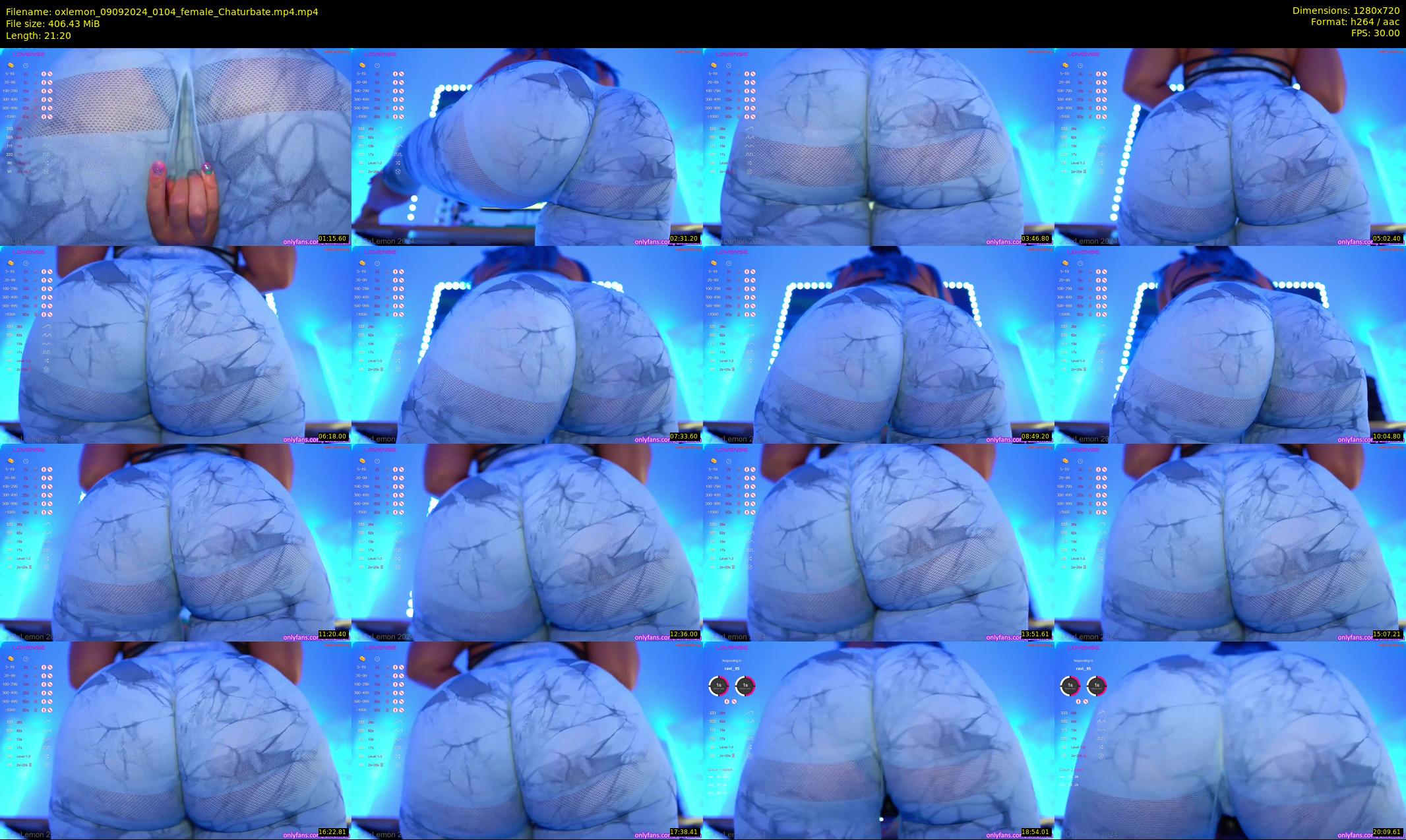 oxlemon — 22 minute Chaturbate female cam show recording, 720p, Sep 9, 2024