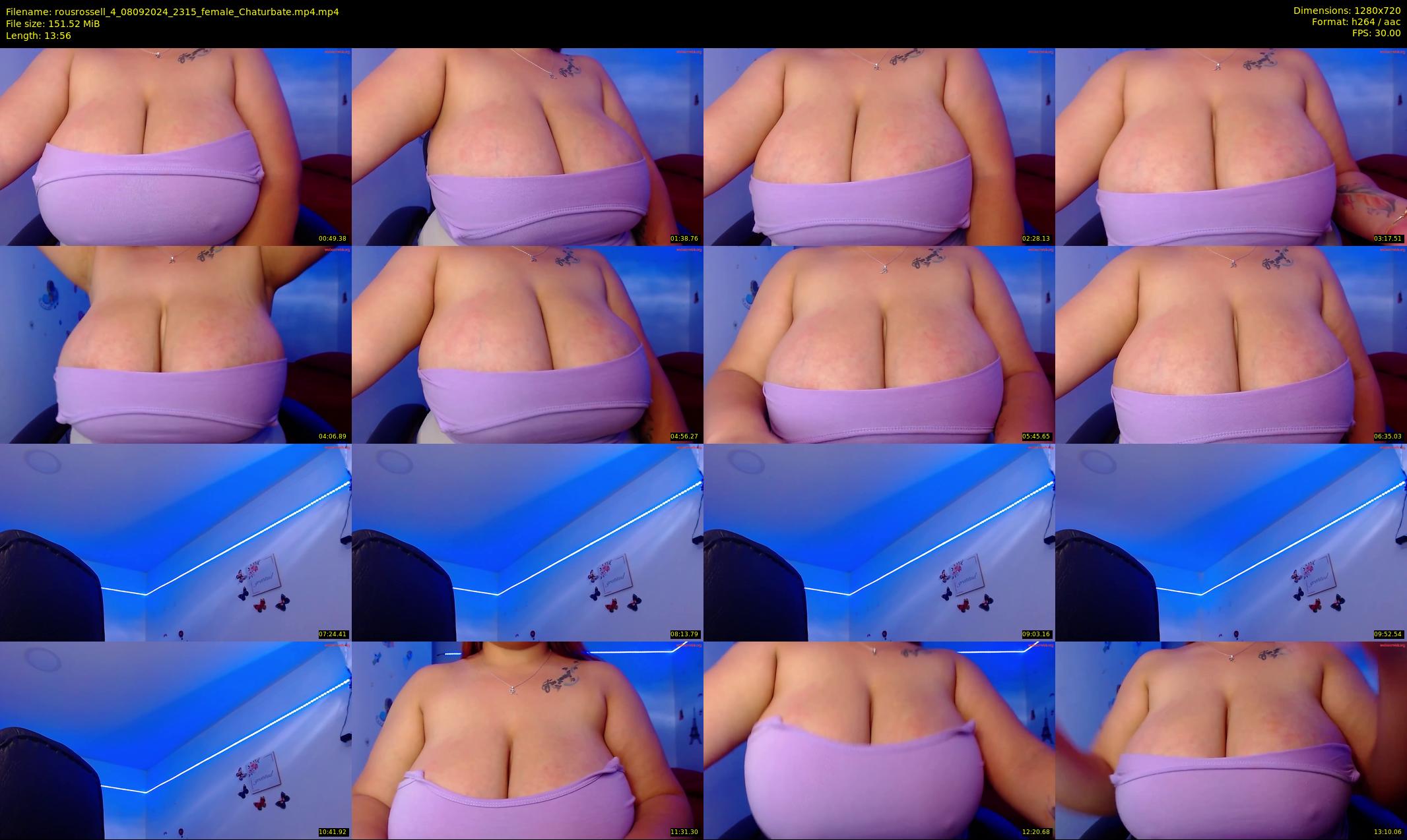 rousrossell_4 — 14 minute Chaturbate female cam show recording, 720p, Sep 8, 2024