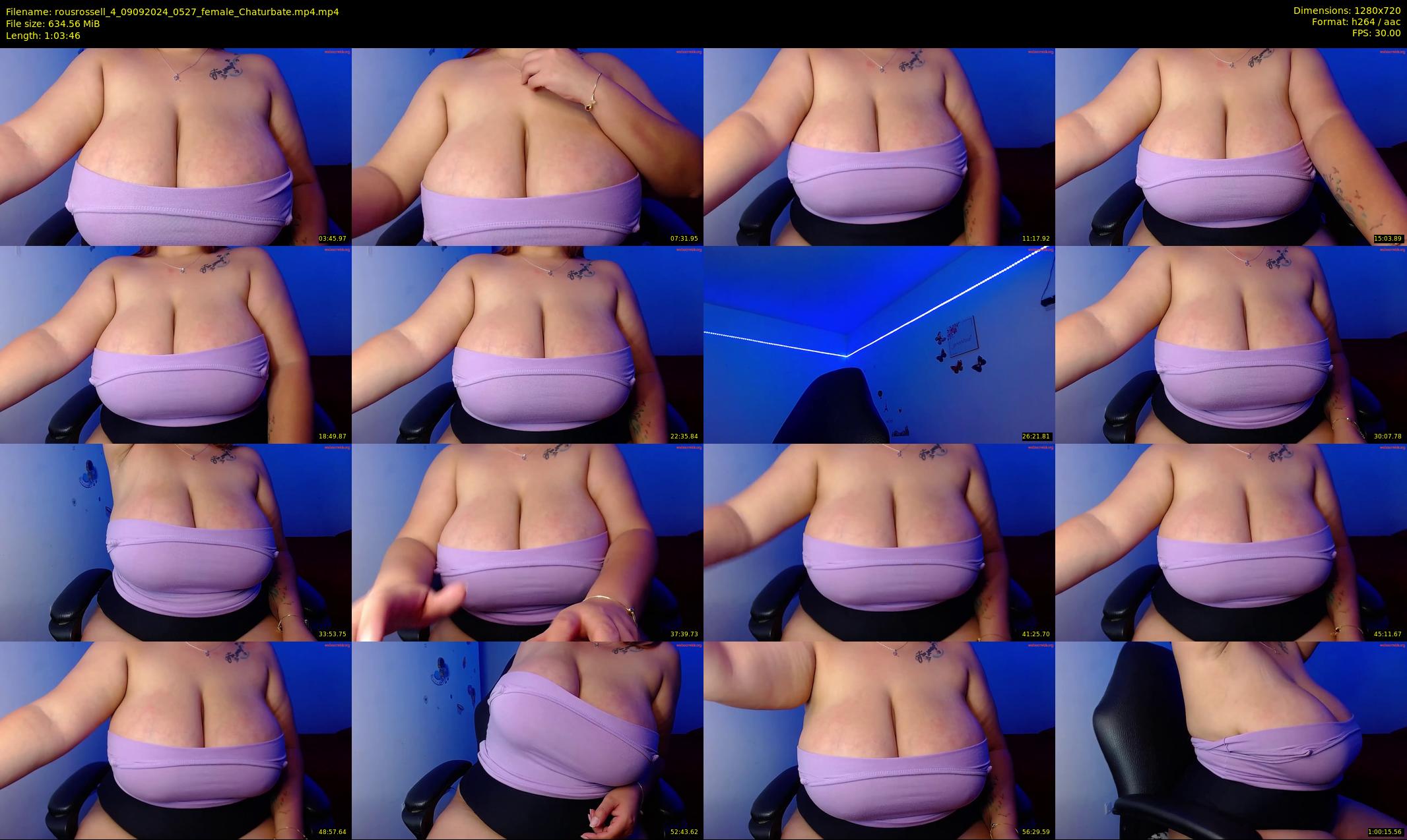 rousrossell_4 — 64 minute Chaturbate female cam show recording, 720p, Sep 9, 2024