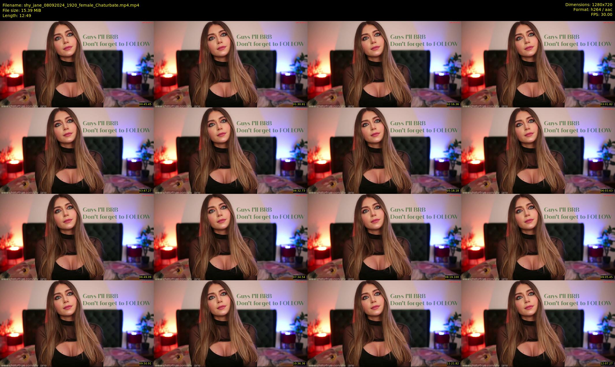 shy_jane — 13 minute Chaturbate female cam show recording, 720p, Sep 8, 2024