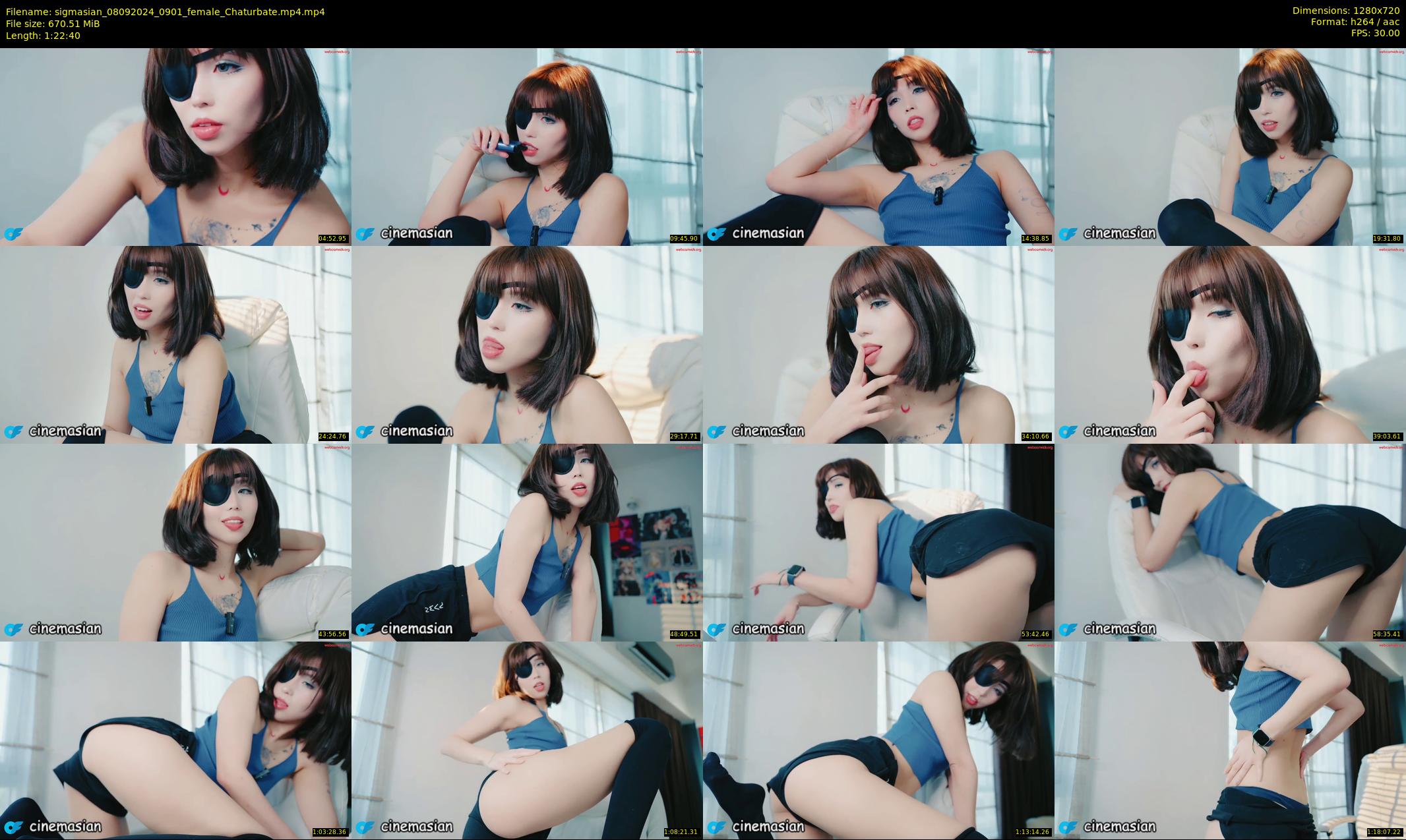 sigmasian — 83 minute Chaturbate female cam show recording, 720p, Sep 8, 2024