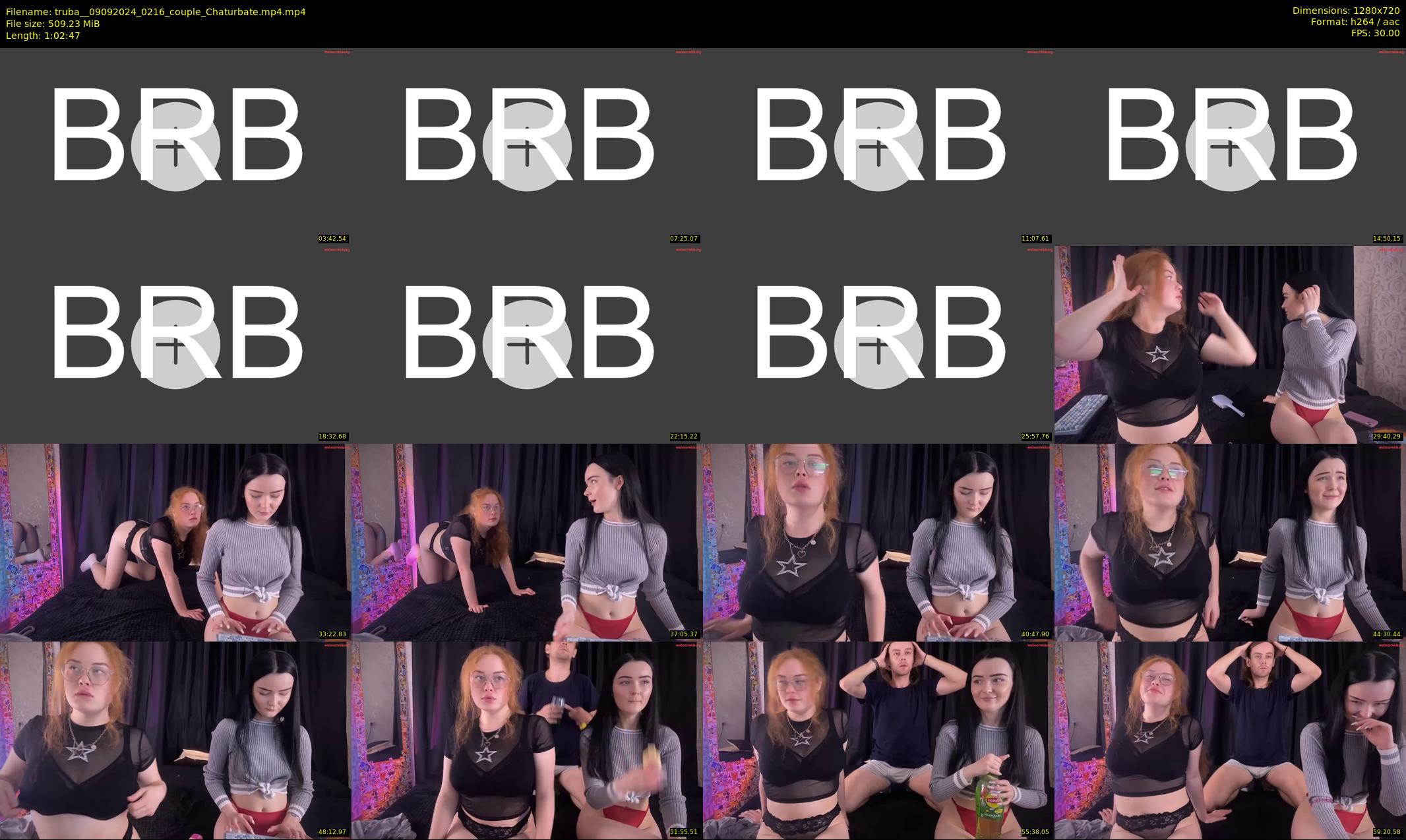 truba_ — 63 minute Chaturbate couple cam show recording, 720p, Sep 9, 2024