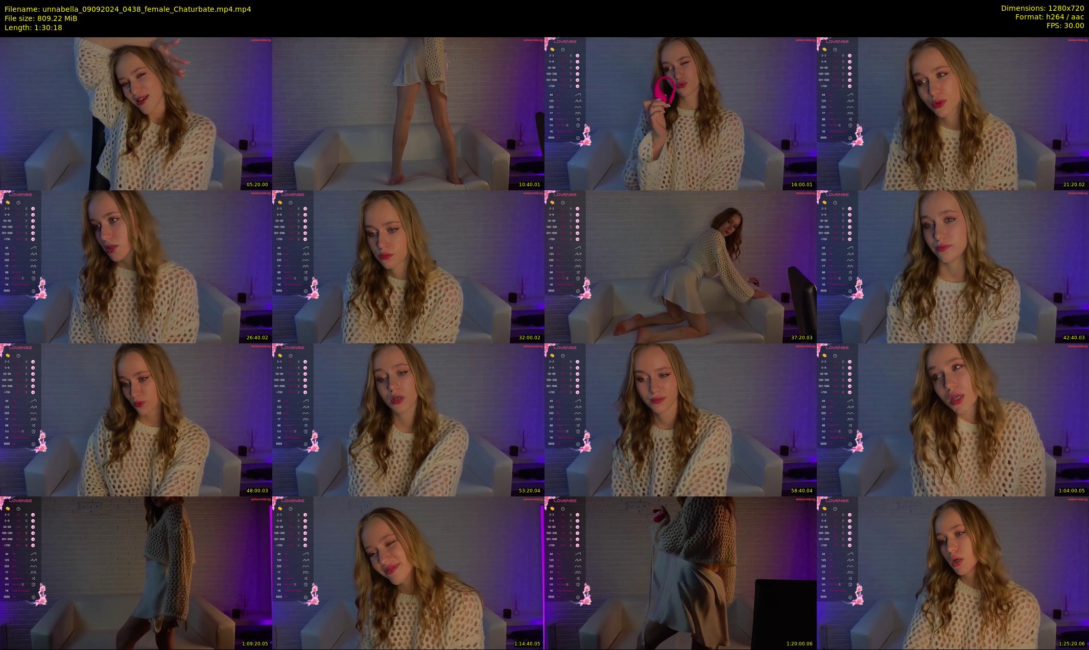 unnabella — 91 minute Chaturbate female cam show recording, 720p, Sep 9, 2024