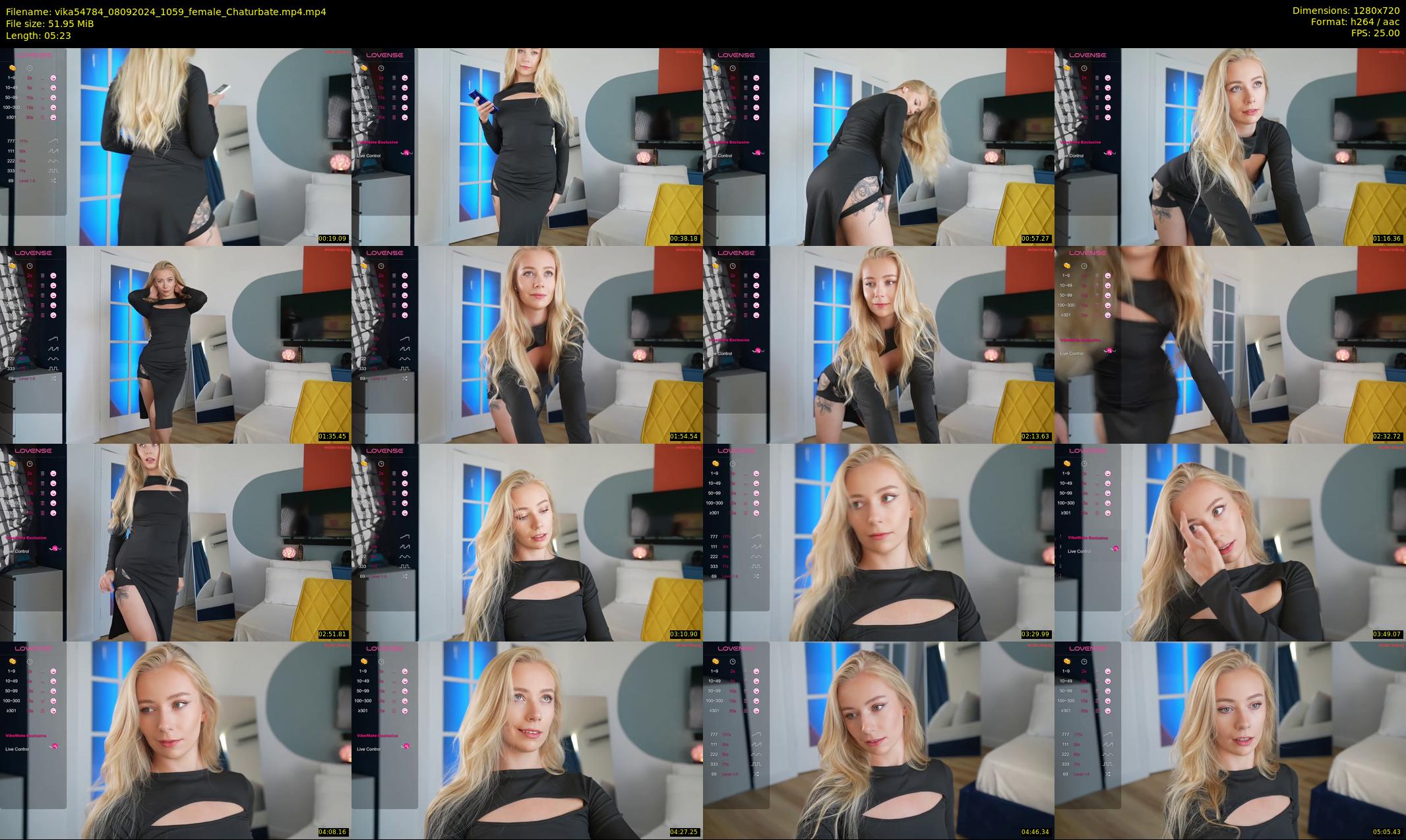 vika54784 — 6 minute Chaturbate female cam show recording, 720p, Sep 8, 2024