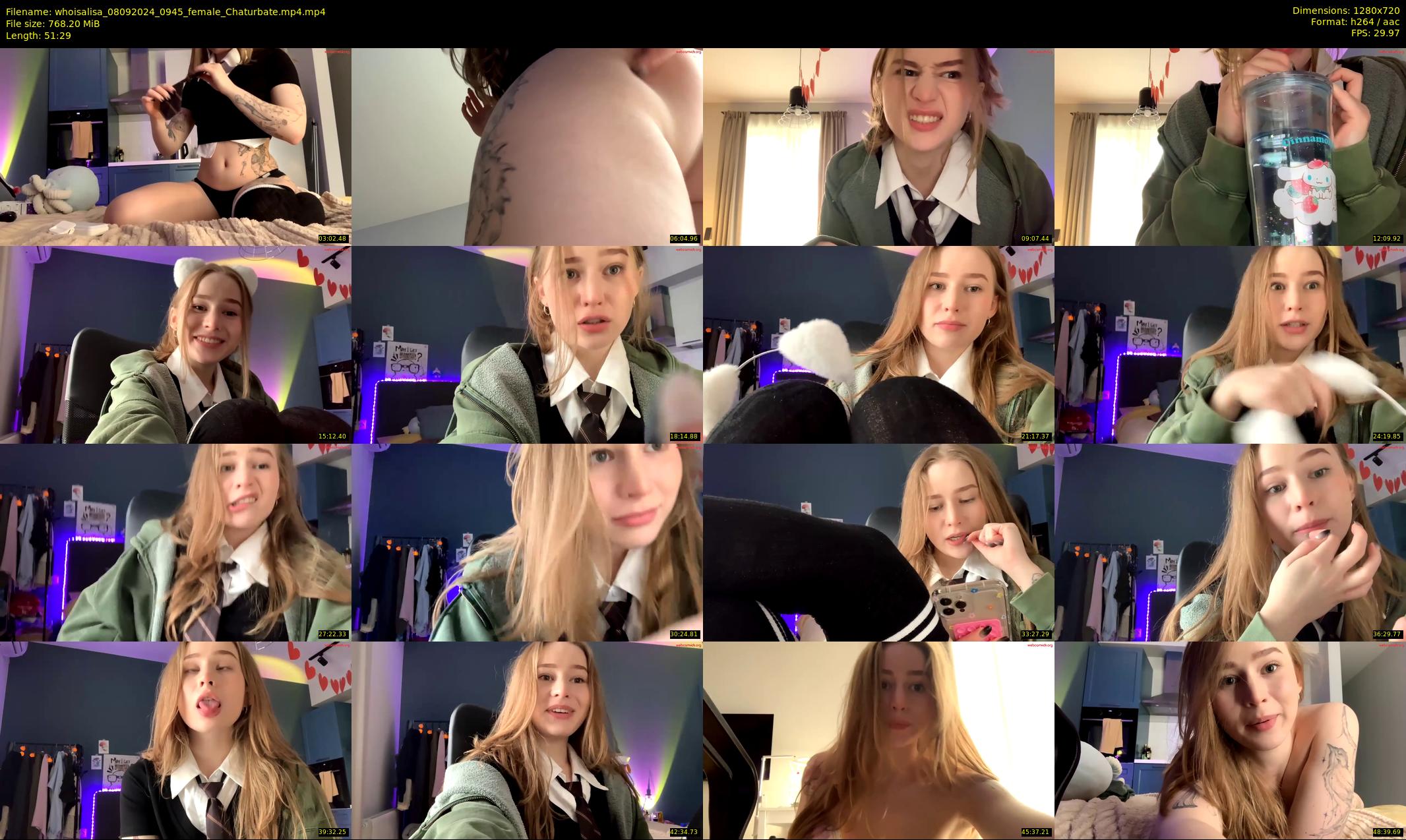 whoisalisa — 52 minute Chaturbate female cam show recording, 720p, Sep 8, 2024