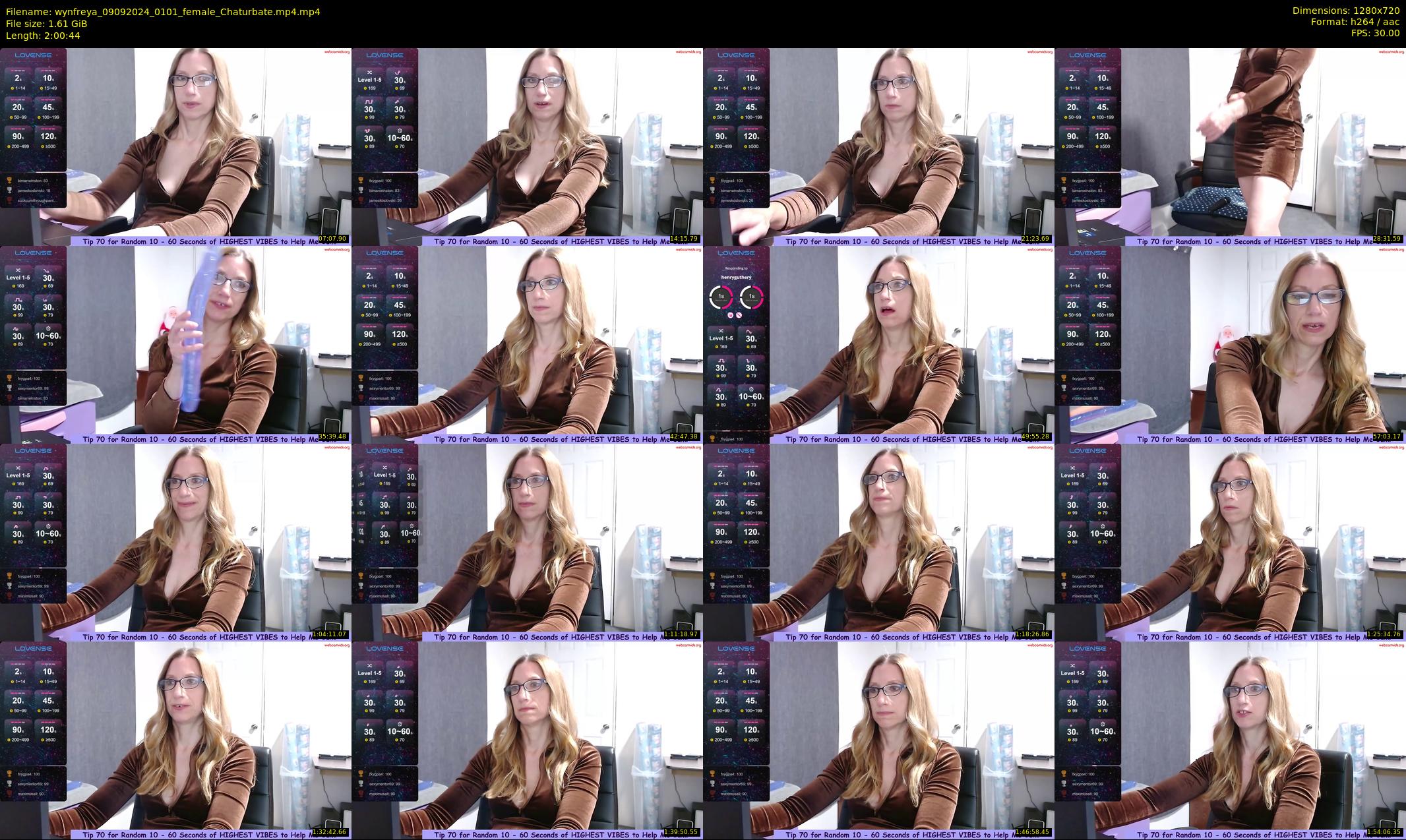 wynfreya — 121 minute Chaturbate female cam show recording, 720p, Sep 9, 2024