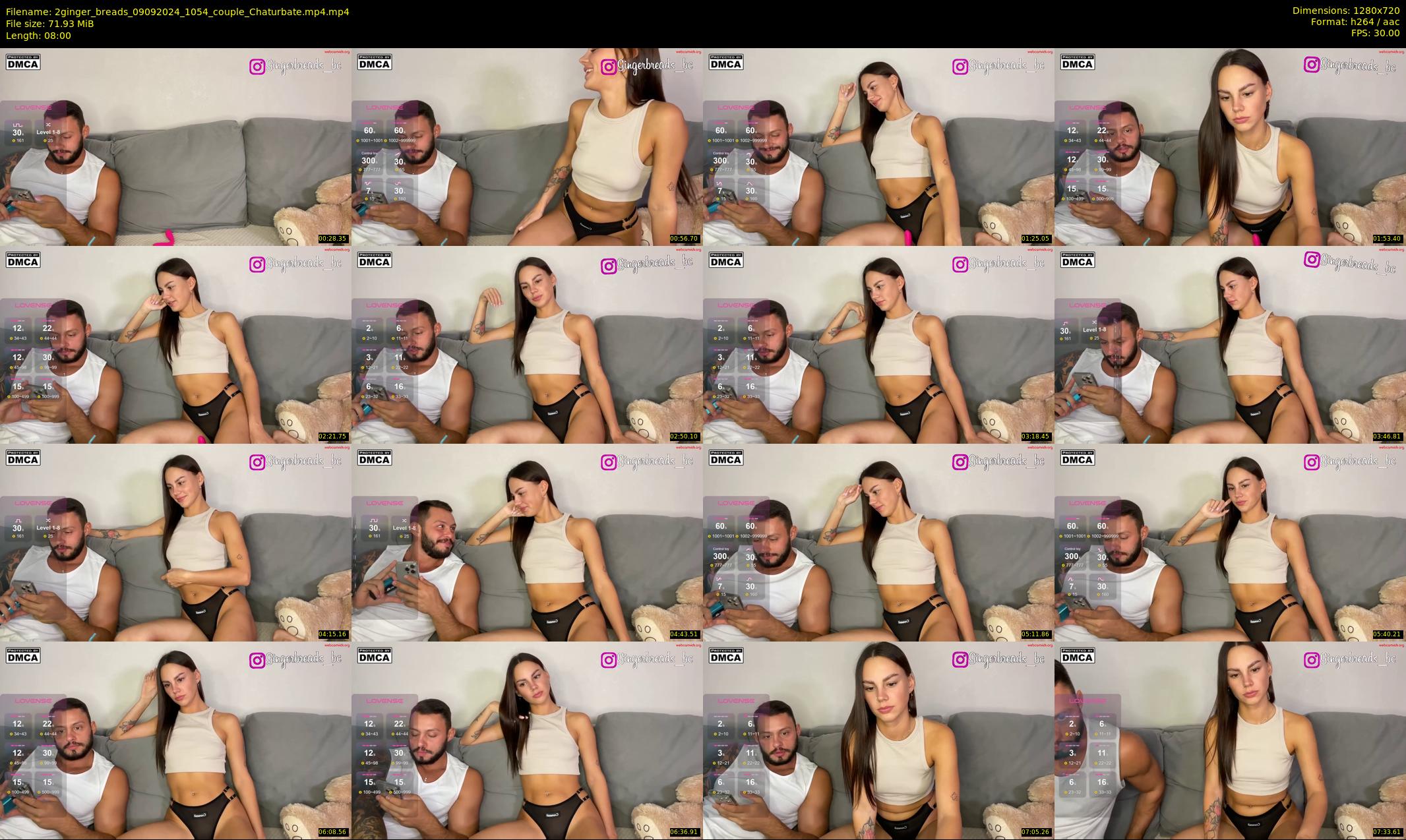 2ginger_breads — 8 minute Chaturbate couple cam show recording, 720p, Sep 9, 2024