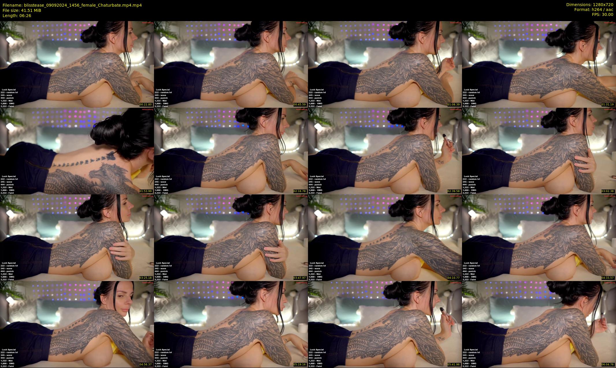 blisstease — 7 minute Chaturbate female cam show recording, 720p, Sep 9, 2024