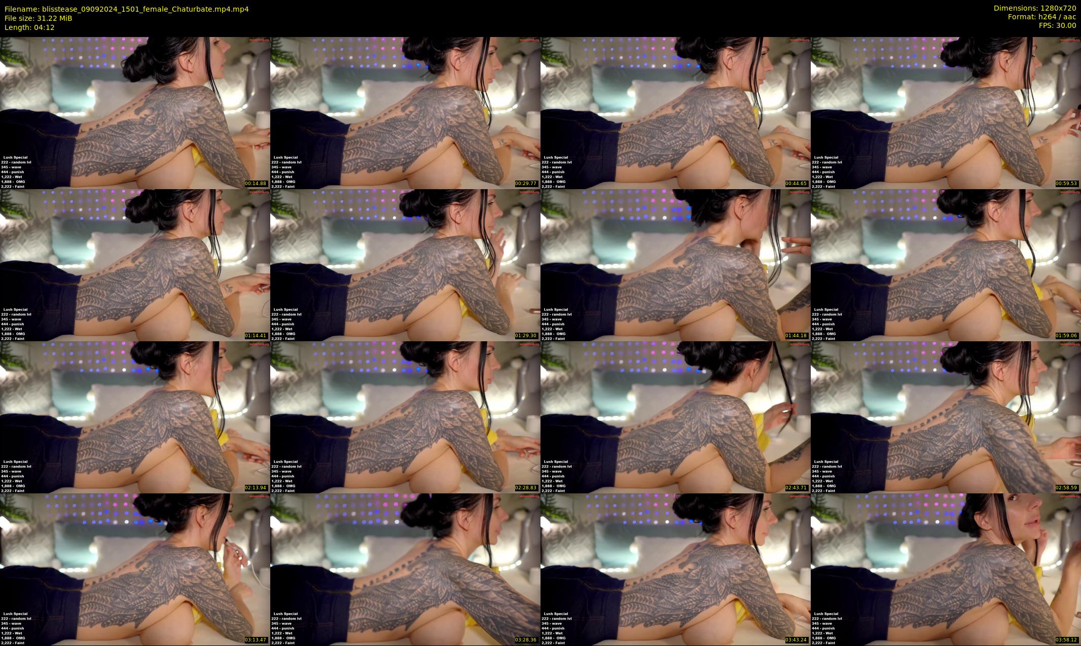 blisstease — 5 minute Chaturbate female cam show recording, 720p, Sep 9, 2024