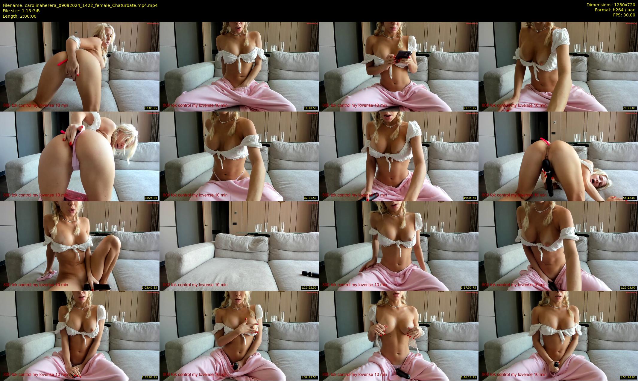 carolinaherera — 120 minute Chaturbate female cam show recording, 720p, Sep 9, 2024