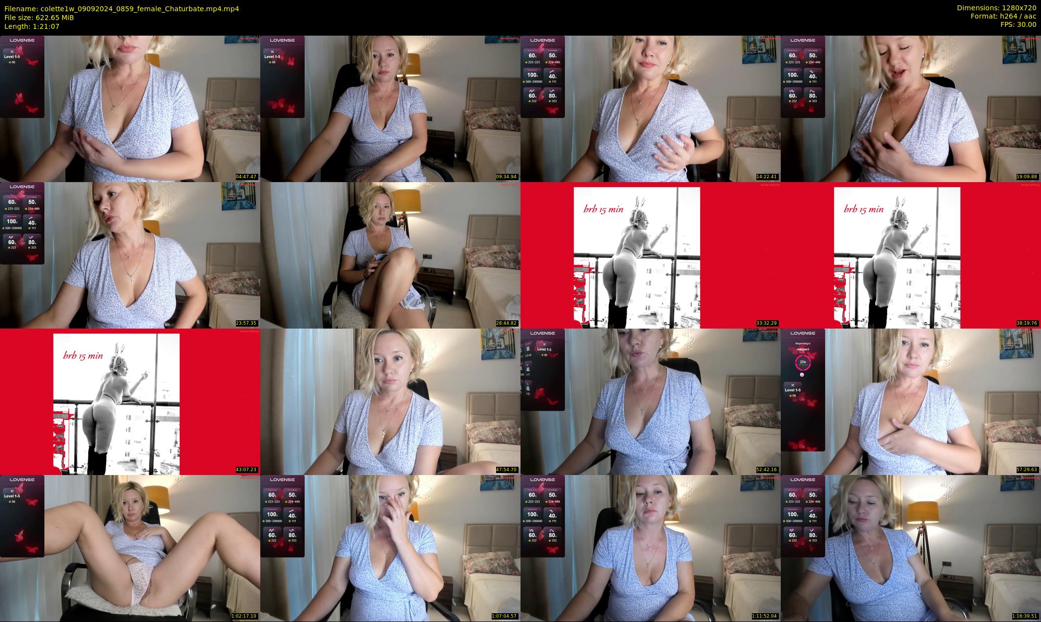 colette1w — 82 minute Chaturbate female cam show recording, 720p, Sep 9, 2024
