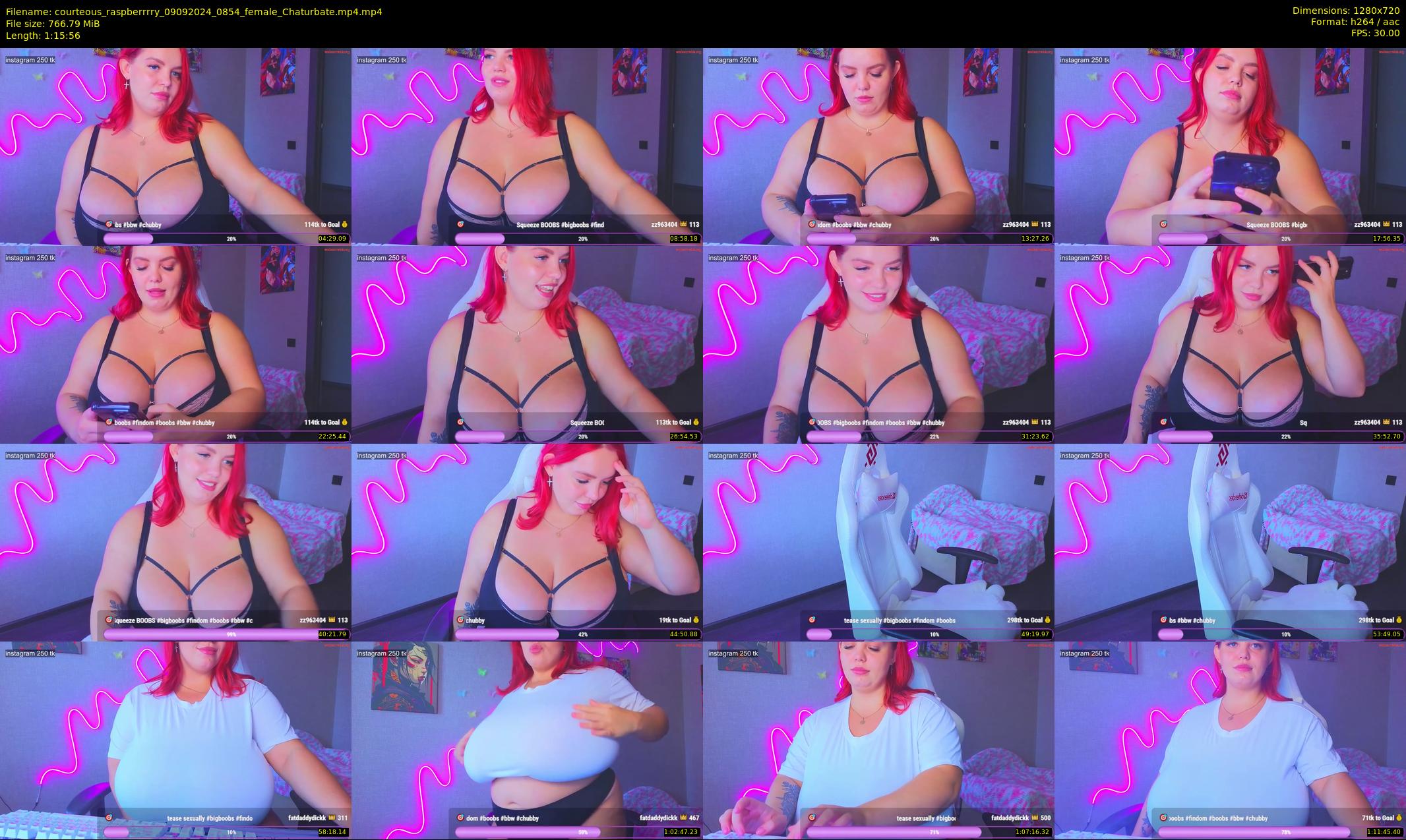 courteous_raspberrrry — 76 minute Chaturbate female cam show recording, 720p, Sep 9, 2024