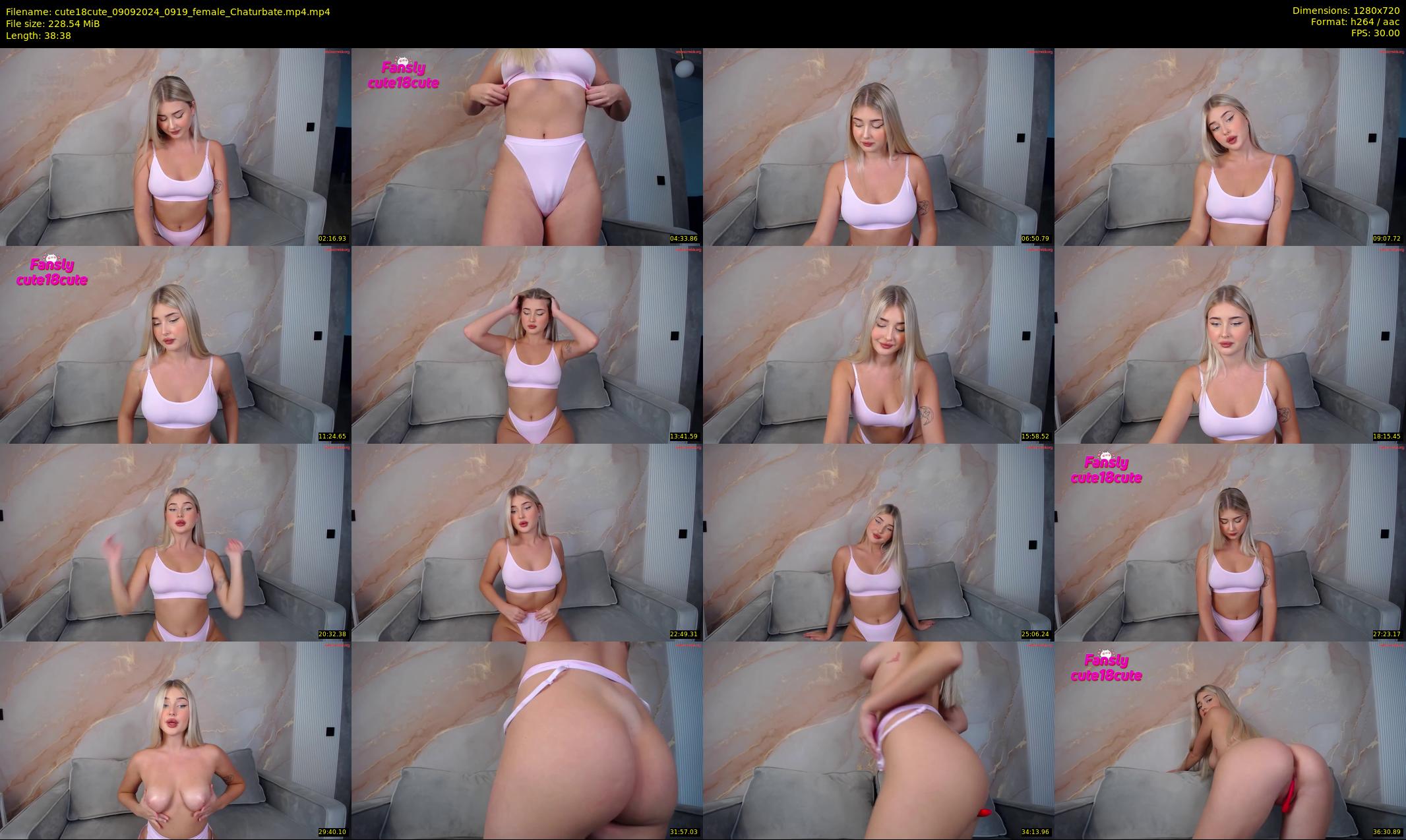 cute18cute — 39 minute Chaturbate female cam show recording, 720p, Sep 9, 2024