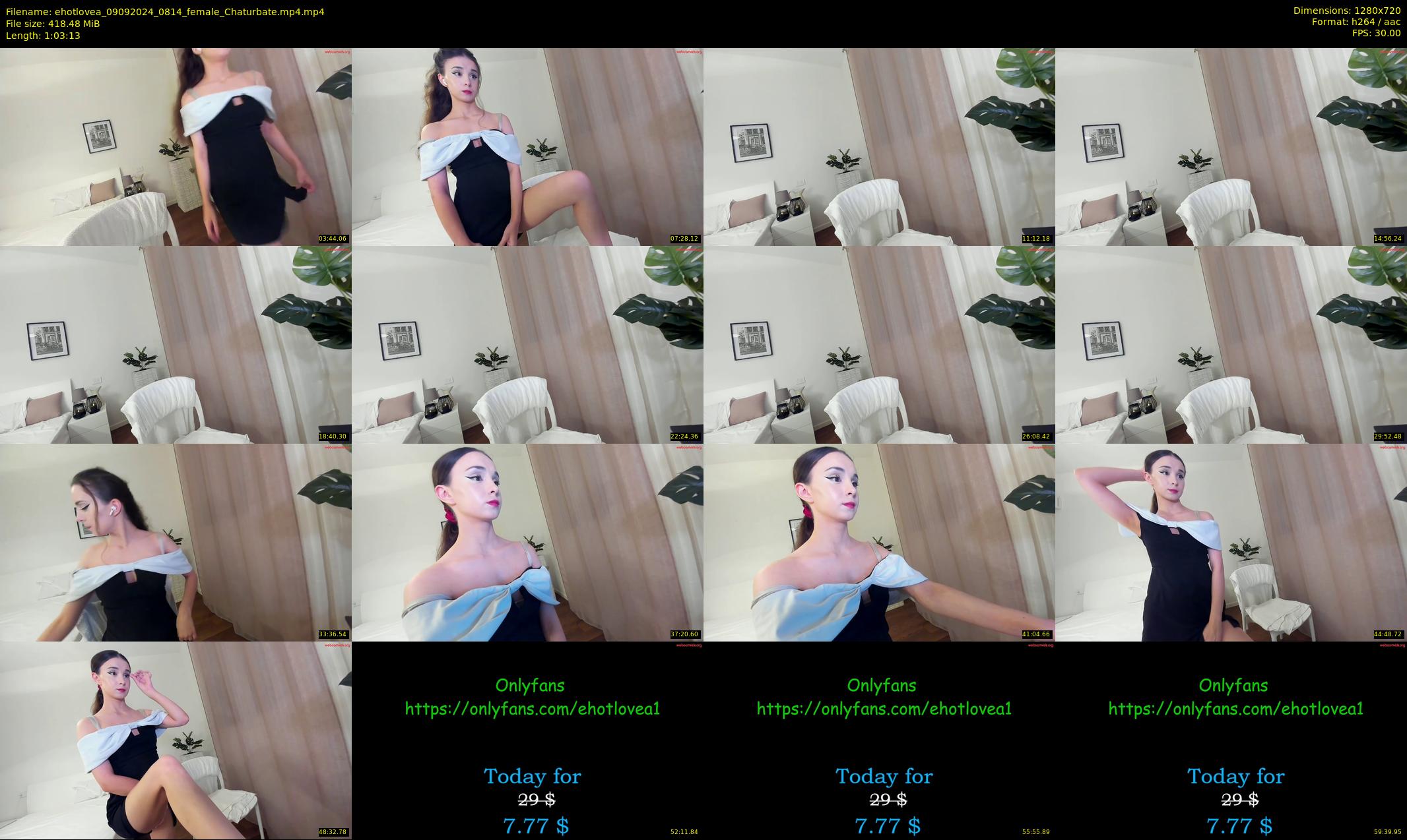 ehotlovea — 64 minute Chaturbate female cam show recording, 720p, Sep 9, 2024