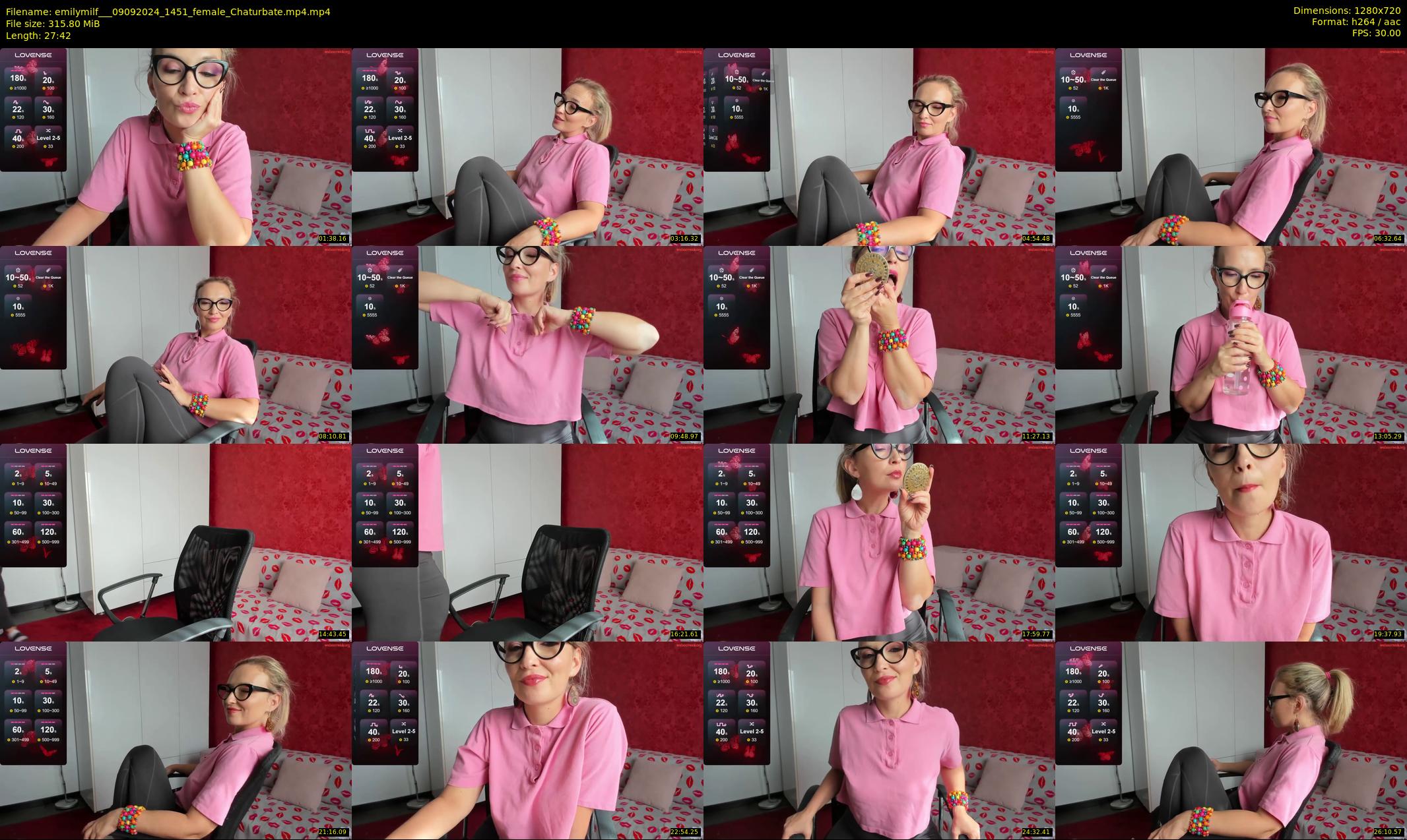 emilymilf__ — 28 minute Chaturbate female cam show recording, 720p, Sep 9, 2024