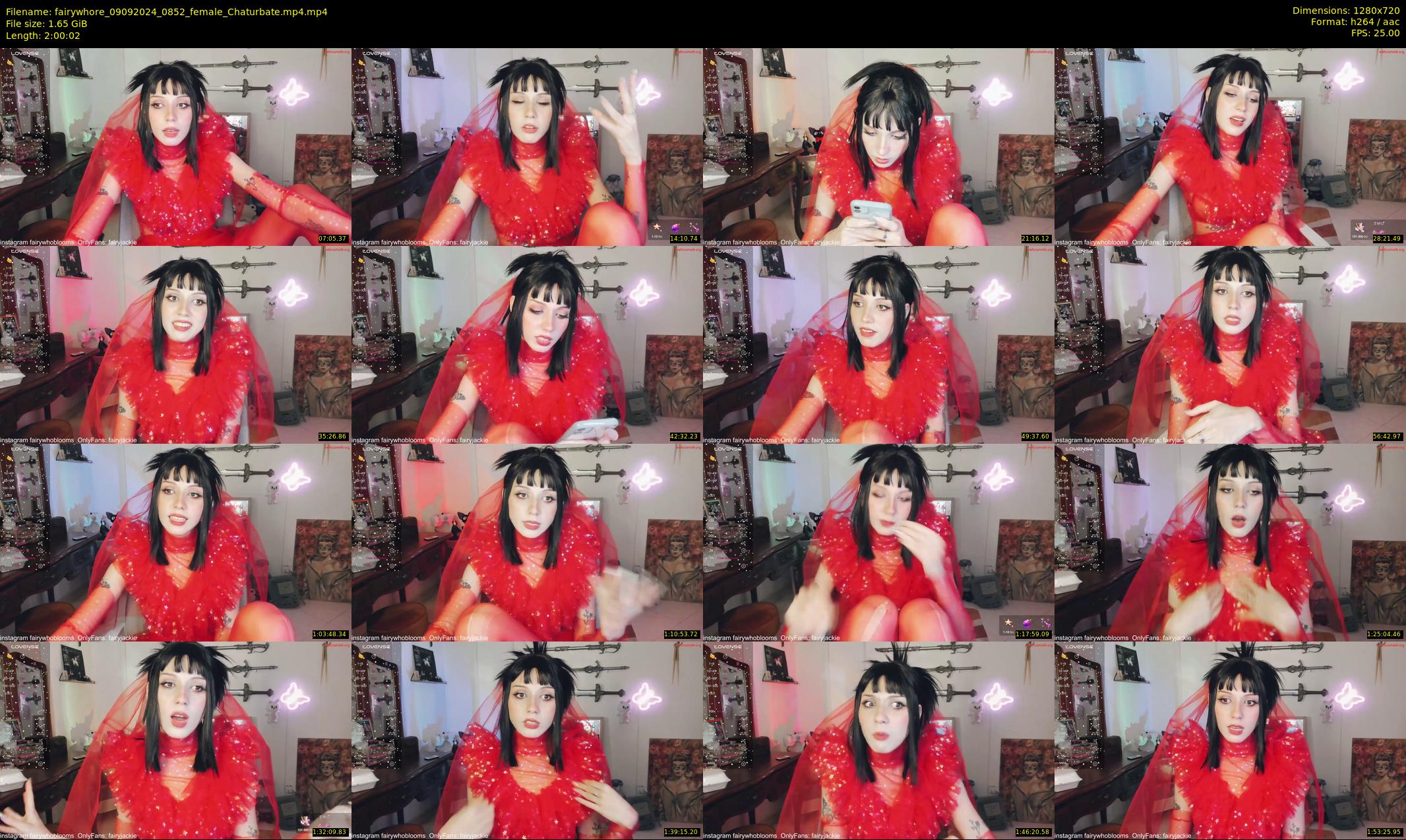 fairywhore — 121 minute Chaturbate female cam show recording, 720p, Sep 9, 2024