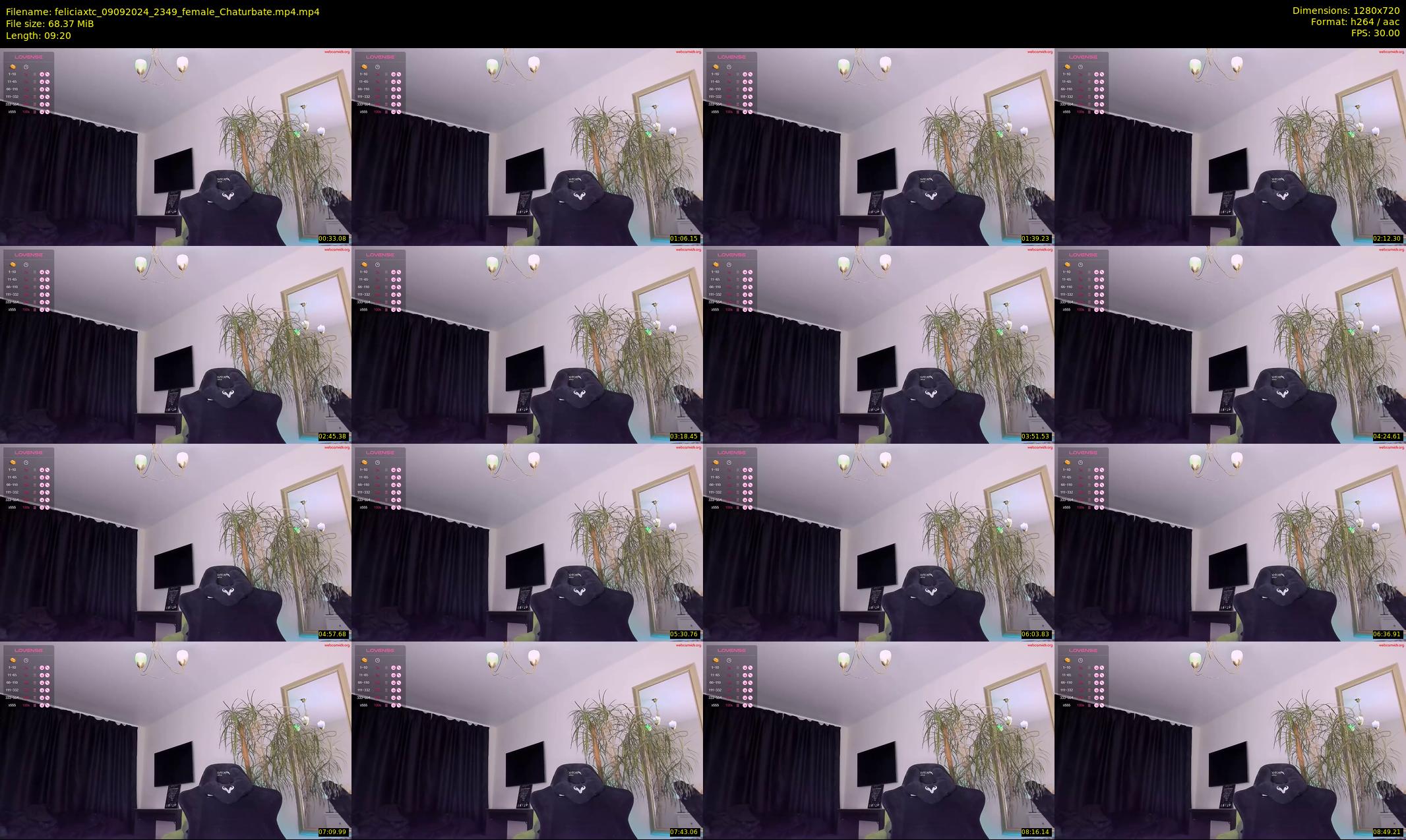 feliciaxtc — 10 minute Chaturbate female cam show recording, 720p, Sep 9, 2024