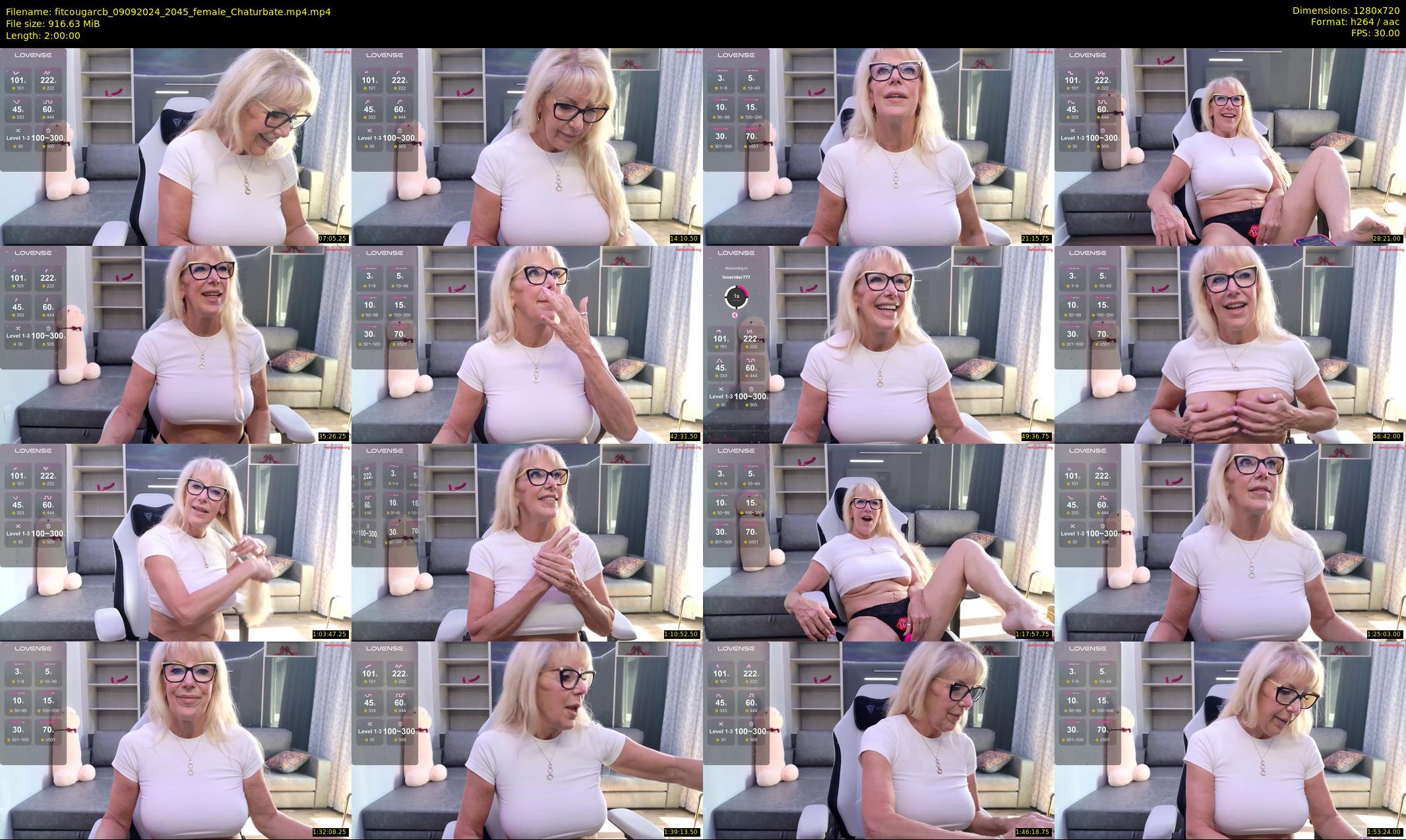 fitcougarcb — 120 minute Chaturbate female cam show recording, 720p, Sep 9, 2024