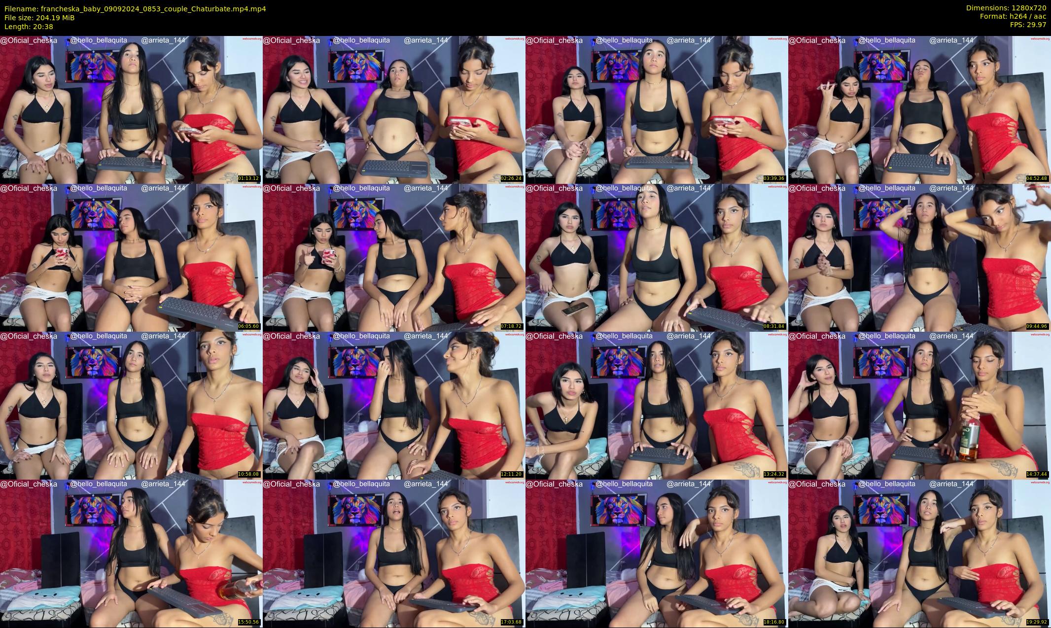 francheska_baby — 21 minute Chaturbate couple cam show recording, 720p, Sep 9, 2024