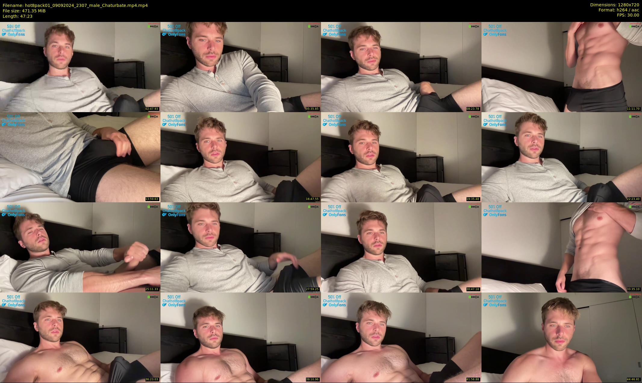 hot8pack01 — 48 minute Chaturbate male cam show recording, 720p, Sep 9, 2024