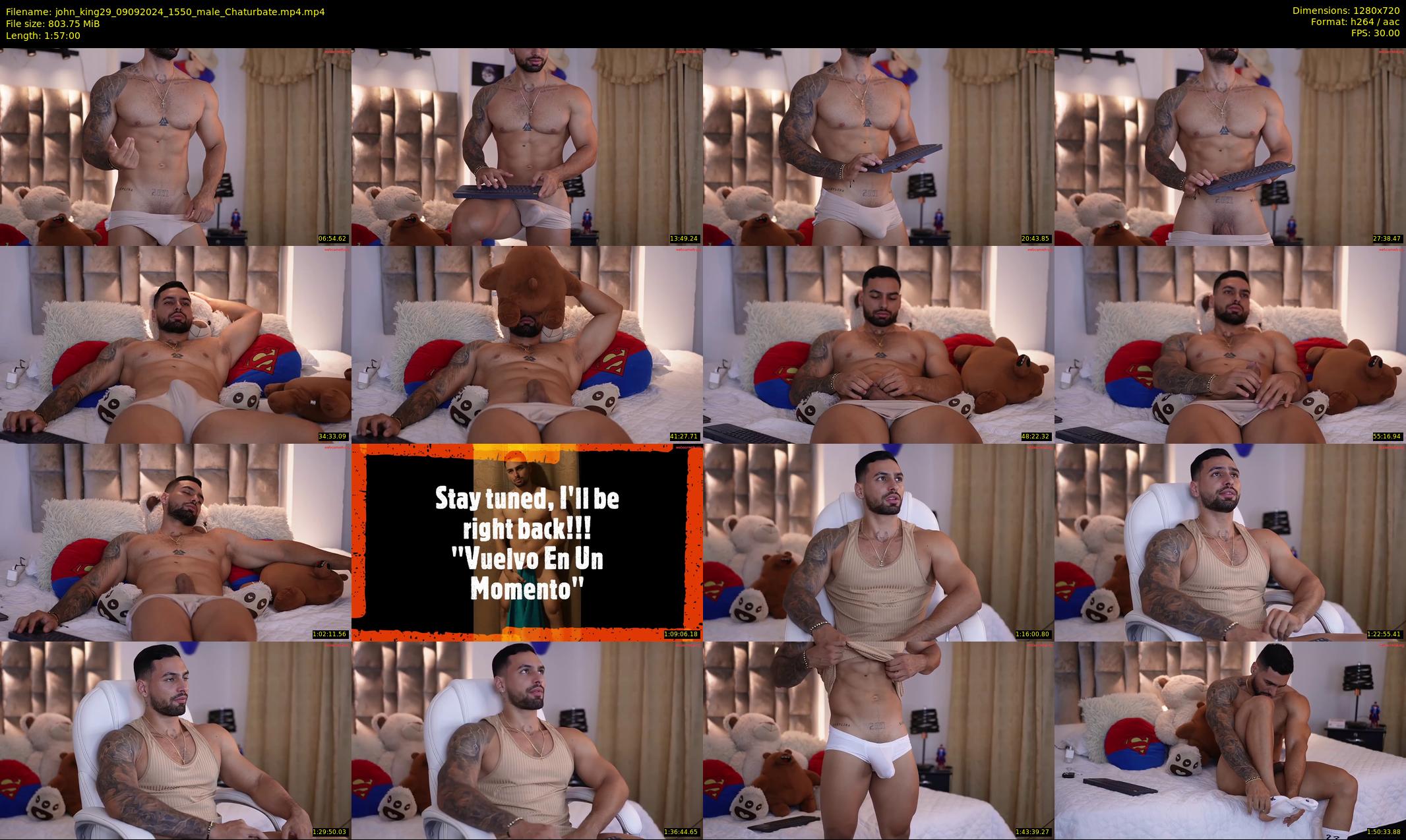 john_king29 — 117 minute Chaturbate male cam show recording, 720p, Sep 9, 2024