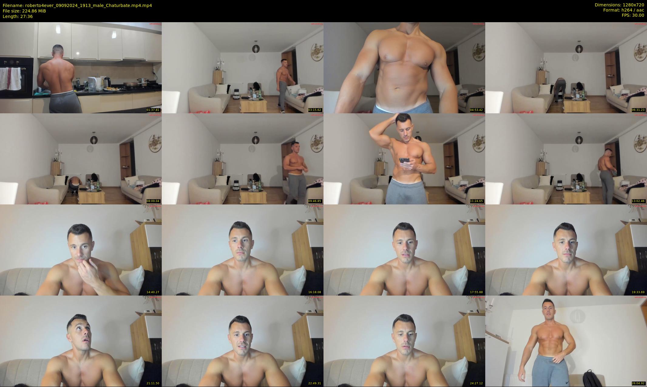 roberto4ever — 28 minute Chaturbate male cam show recording, 720p, Sep 9, 2024