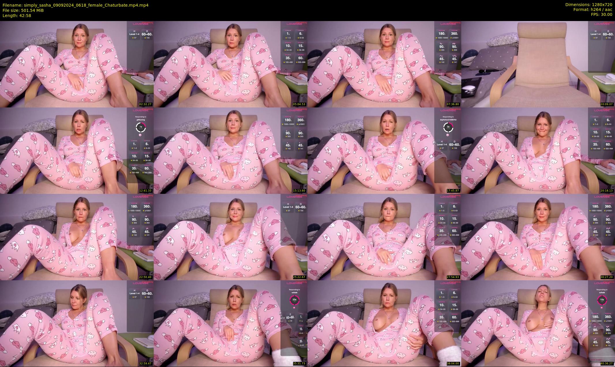 simply_sasha — 43 minute Chaturbate female cam show recording, 720p, Sep 9, 2024