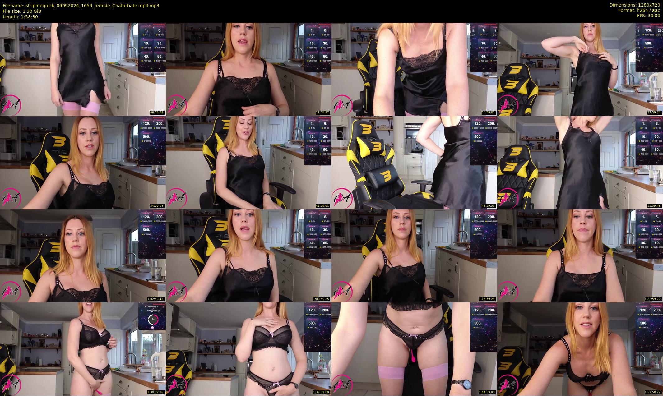 stripmequick — 119 minute Chaturbate female cam show recording, 720p, Sep 9, 2024