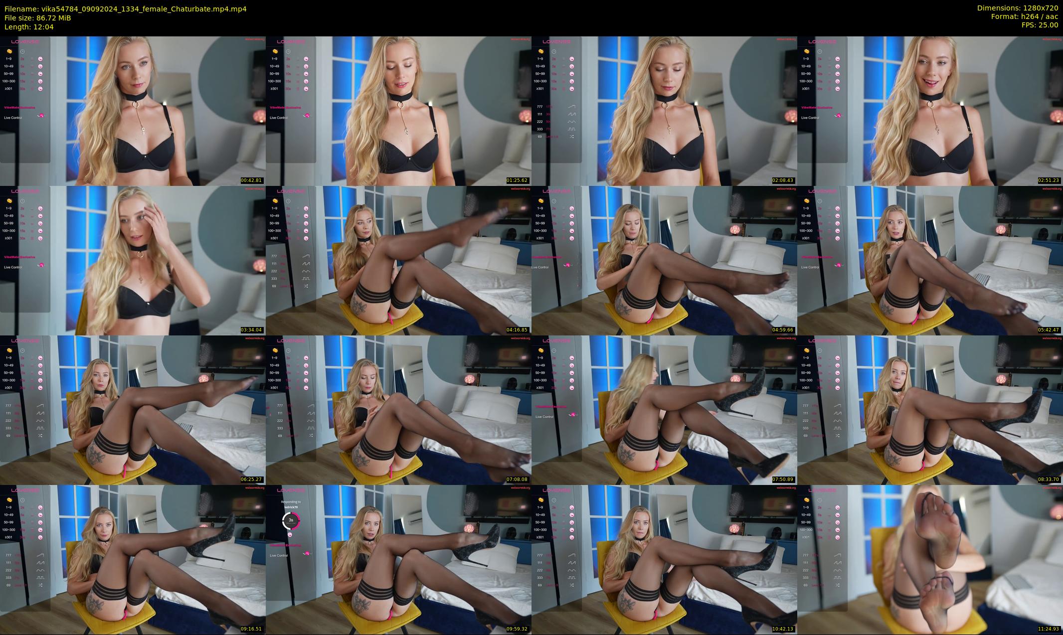 vika54784 — 13 minute Chaturbate female cam show recording, 720p, Sep 9, 2024