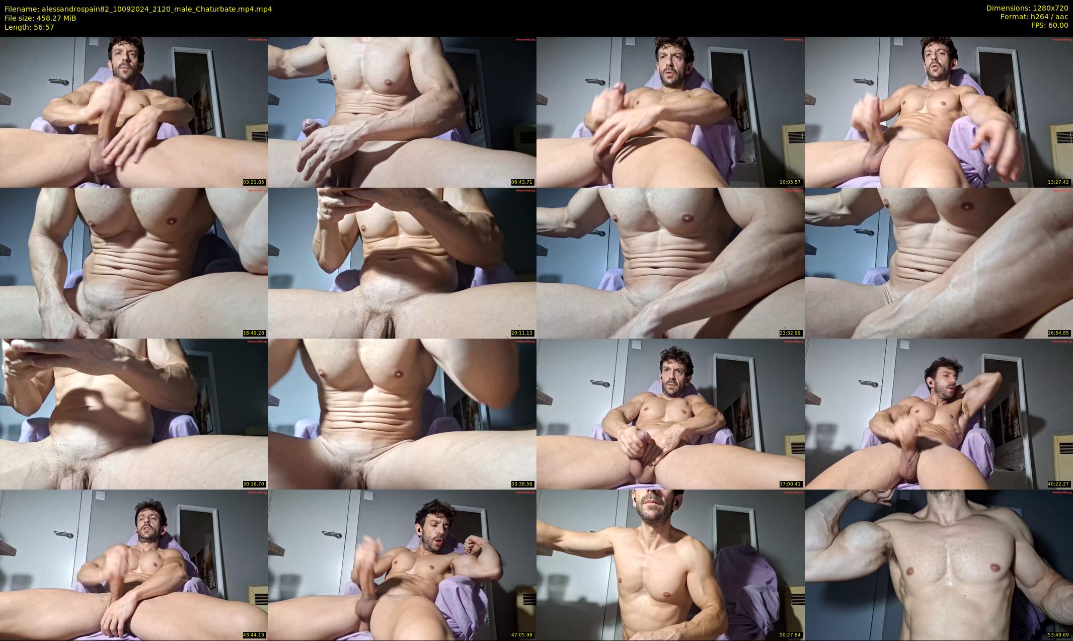 alessandrospain82 — 57 minute Chaturbate male cam show recording, 720p, Sep 10, 2024