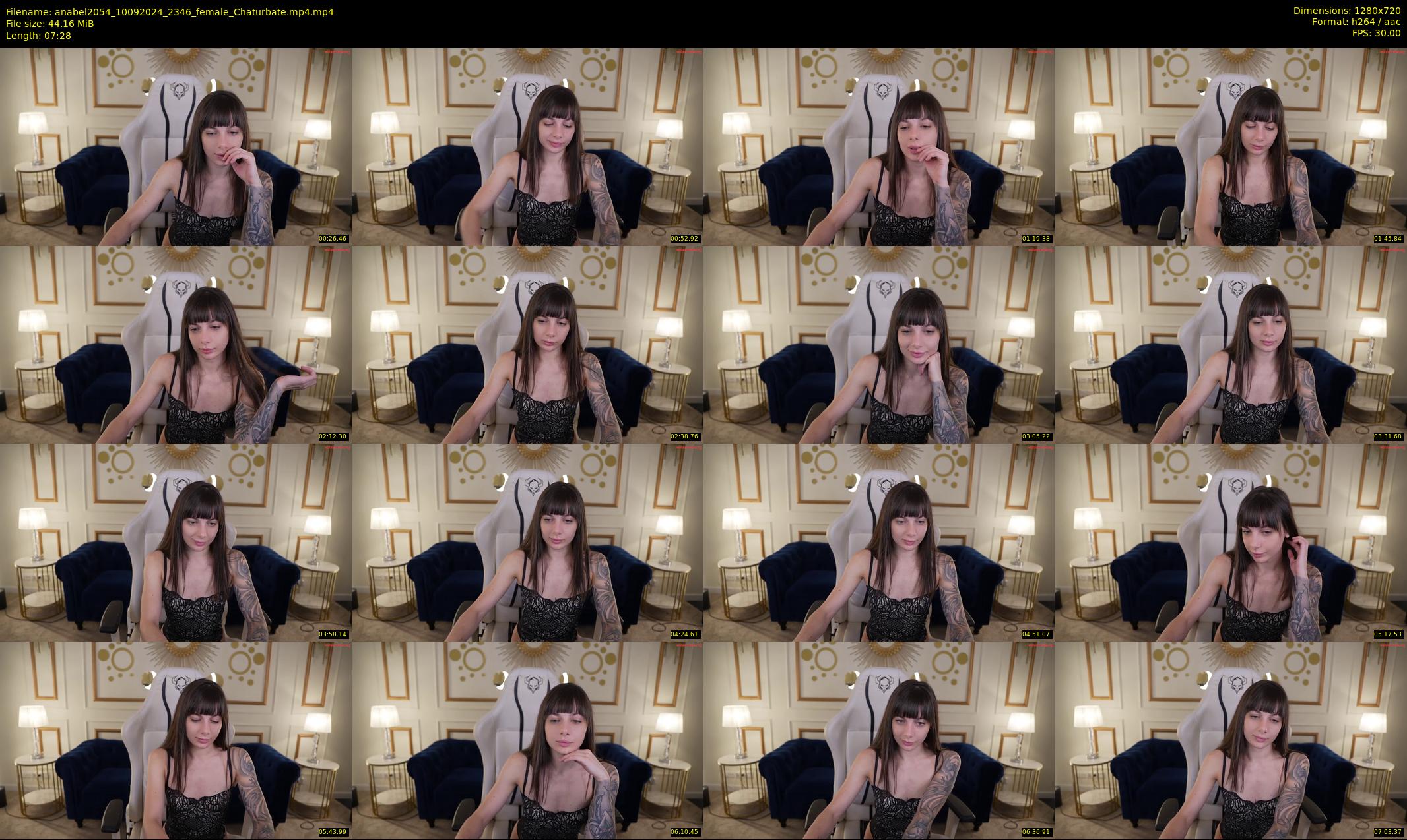 anabel2054 — 8 minute Chaturbate female cam show recording, 720p, Sep 10, 2024