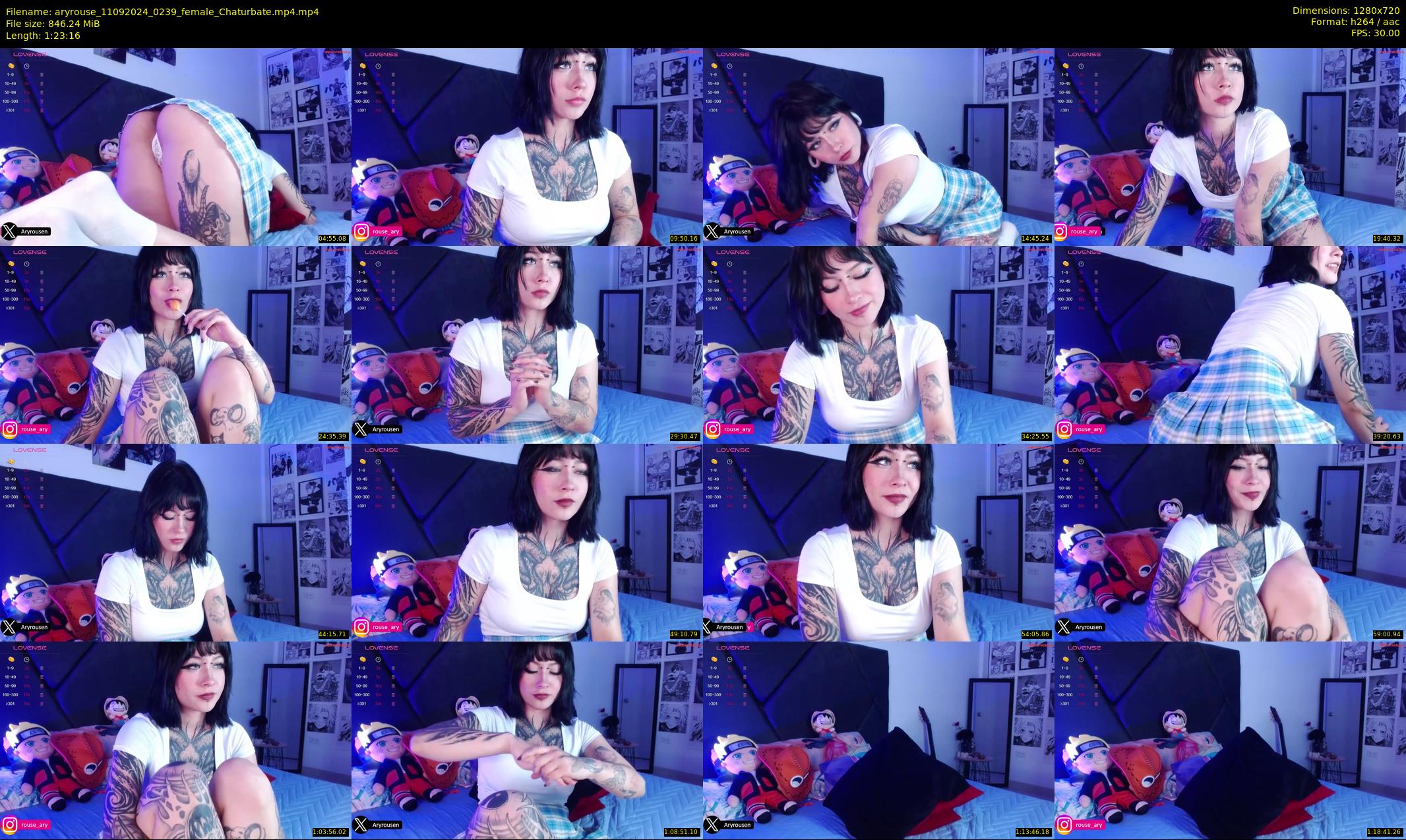aryrouse — 84 minute Chaturbate female cam show recording, 720p, Sep 11, 2024