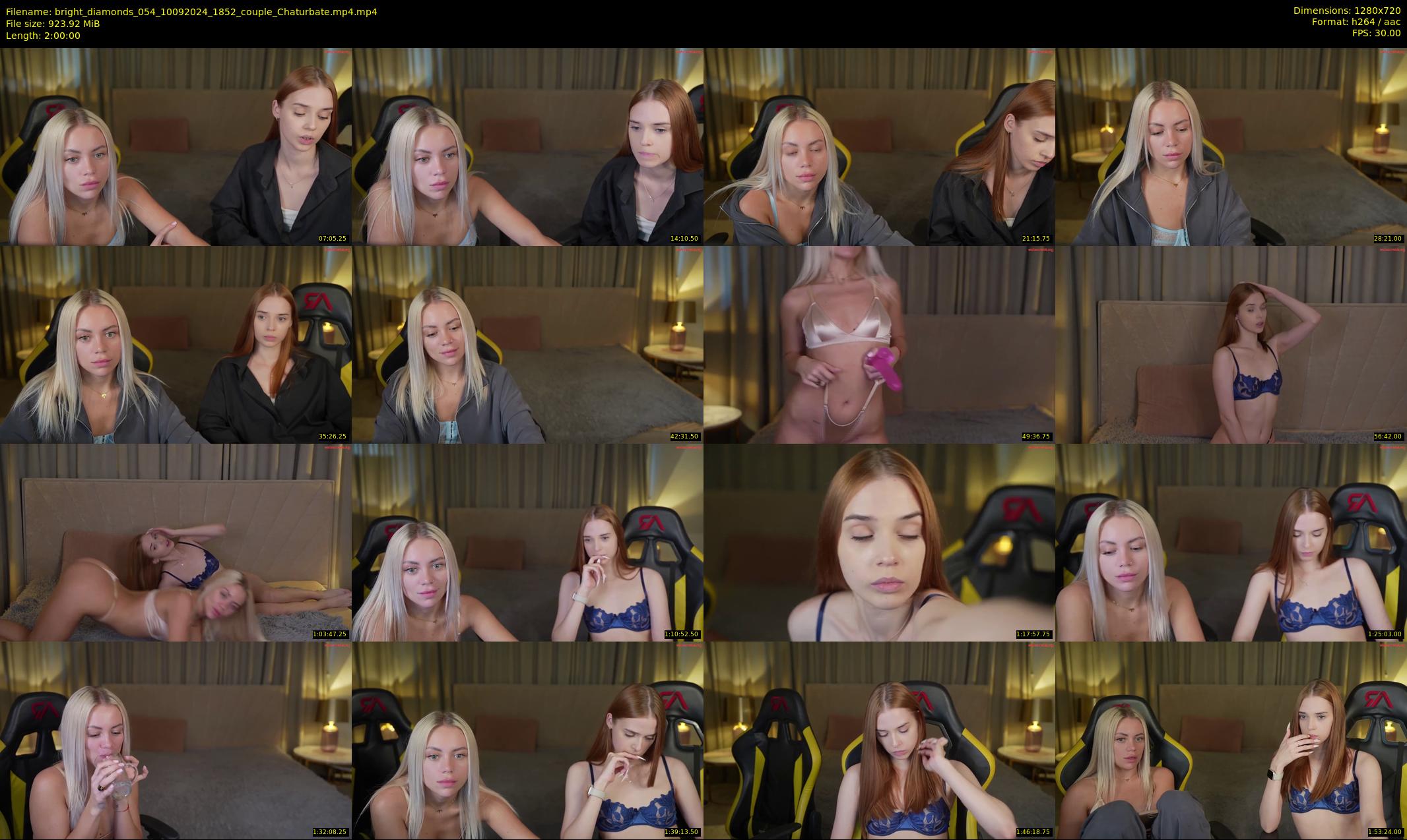bright_diamonds_054 — 120 minute Chaturbate couple cam show recording, 720p, Sep 10, 2024