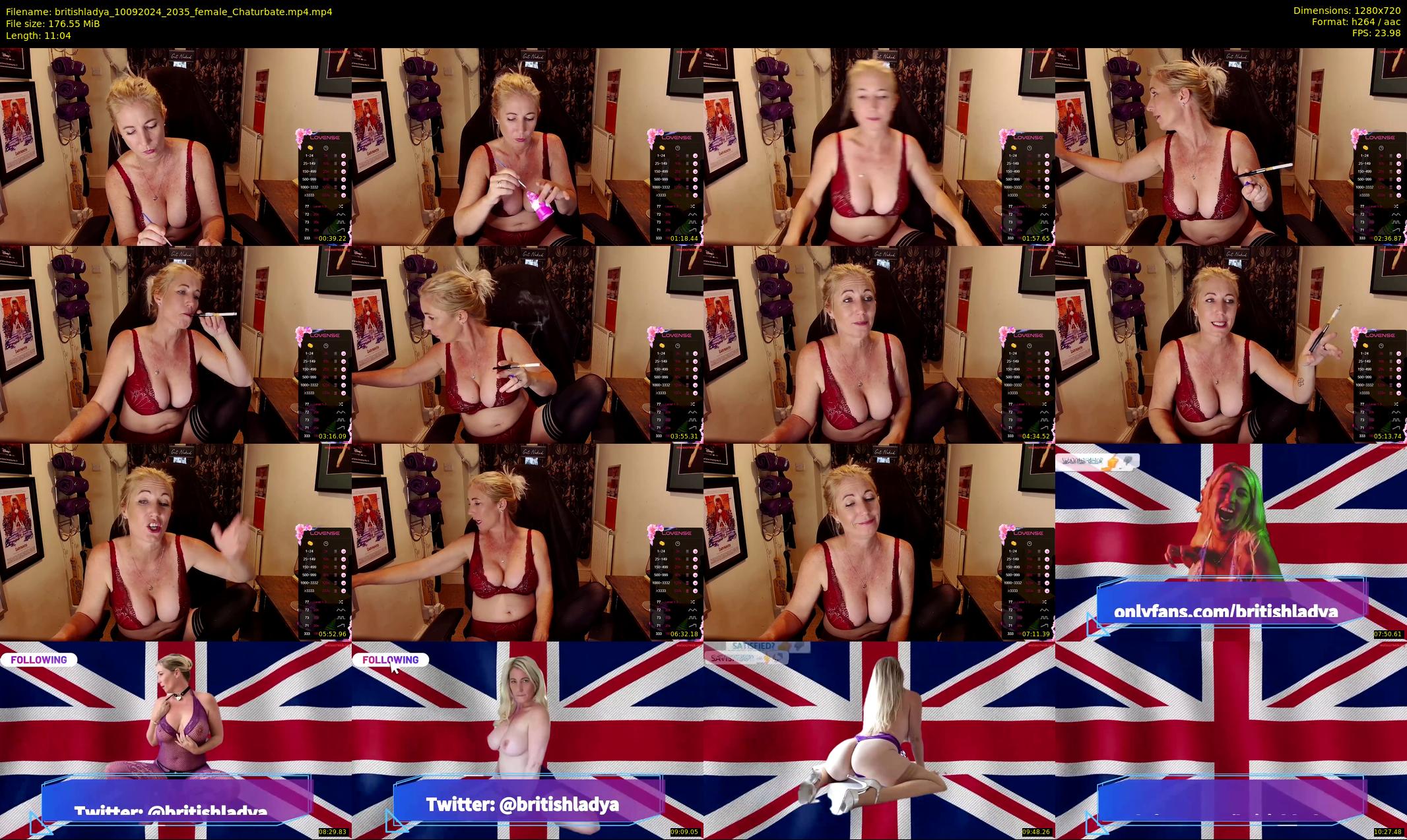 britishladya — 12 minute Chaturbate female cam show recording, 720p, Sep 10, 2024