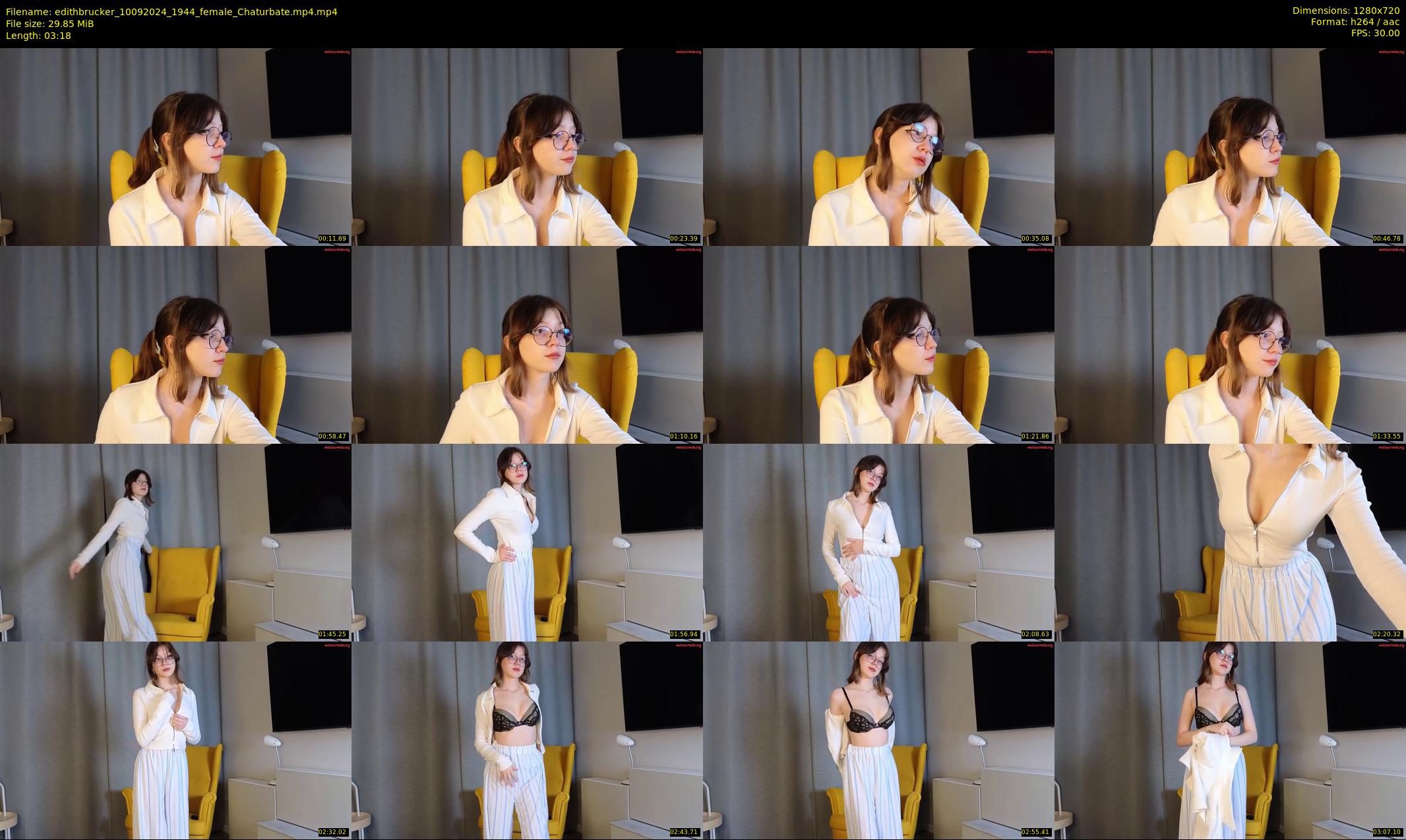 edithbrucker — 4 minute Chaturbate female cam show recording, 720p, Sep 10, 2024