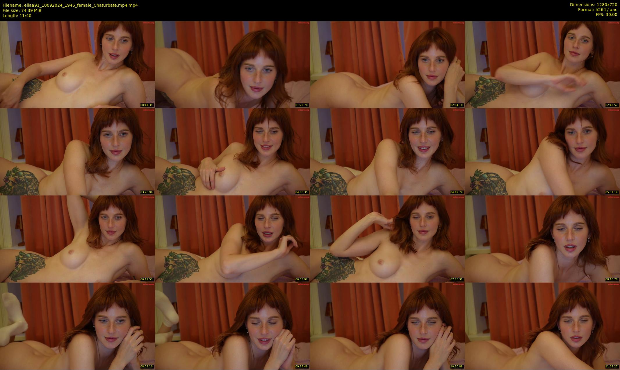 ellaa91 — 12 minute Chaturbate female cam show recording, 720p, Sep 10, 2024