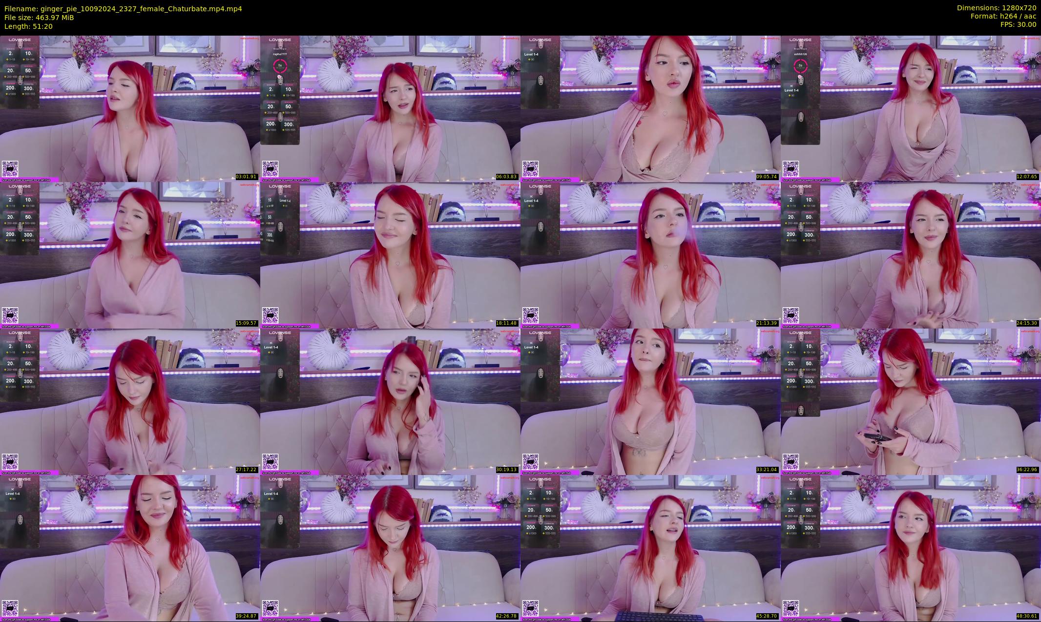 ginger_pie — 52 minute Chaturbate female cam show recording, 720p, Sep 10, 2024