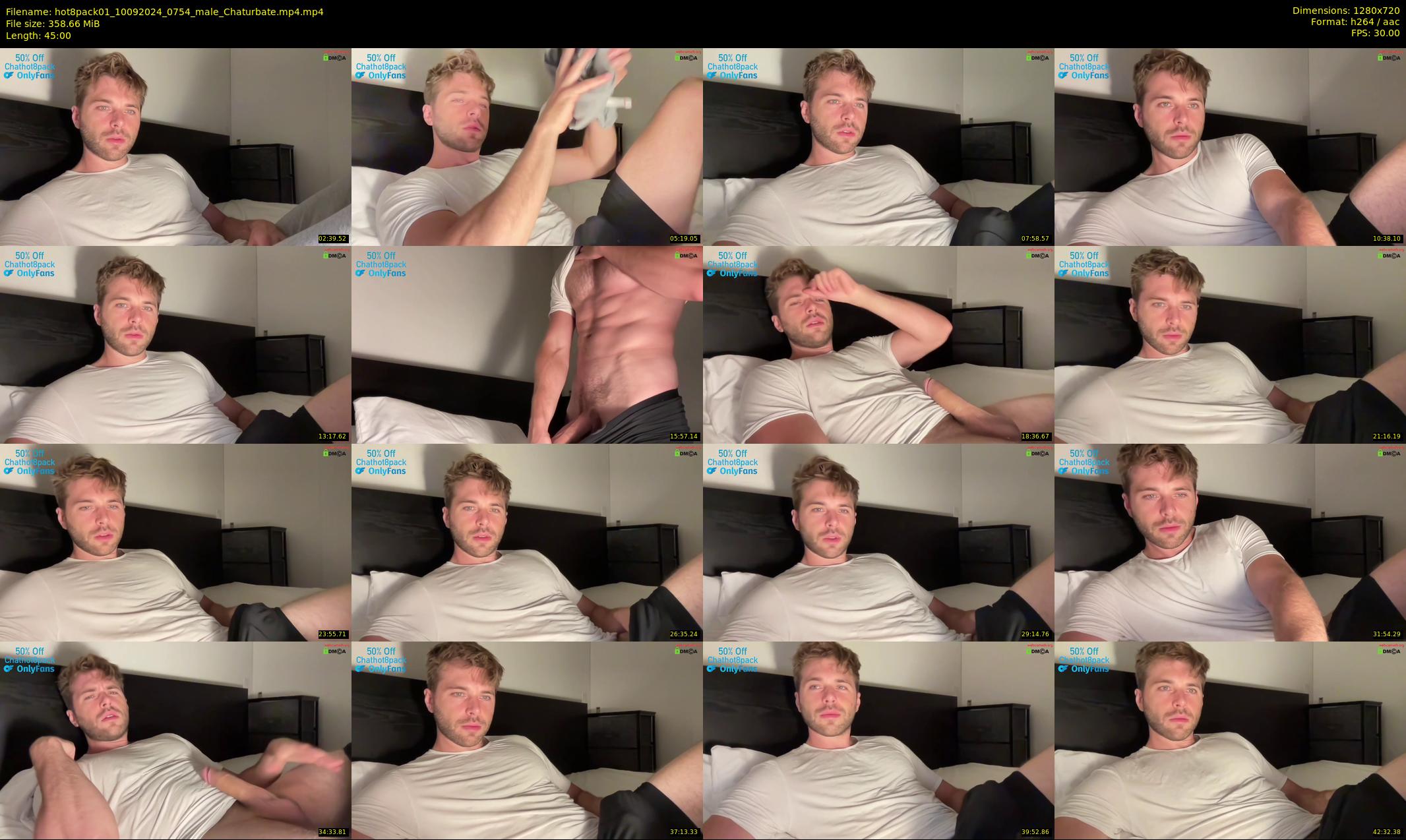 hot8pack01 — 45 minute Chaturbate male cam show recording, 720p, Sep 10, 2024